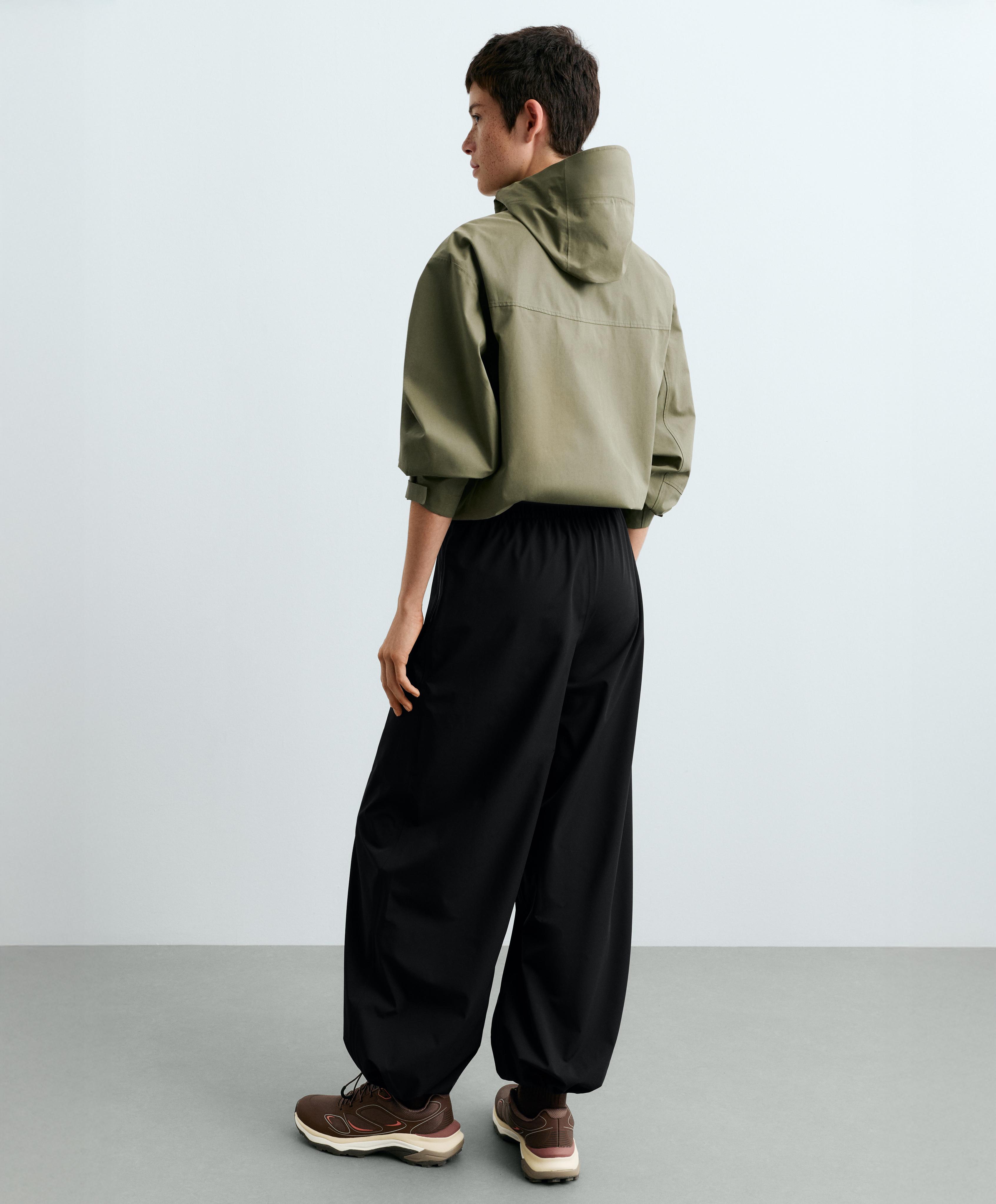 10k waterproof balloon trousers — BLACK