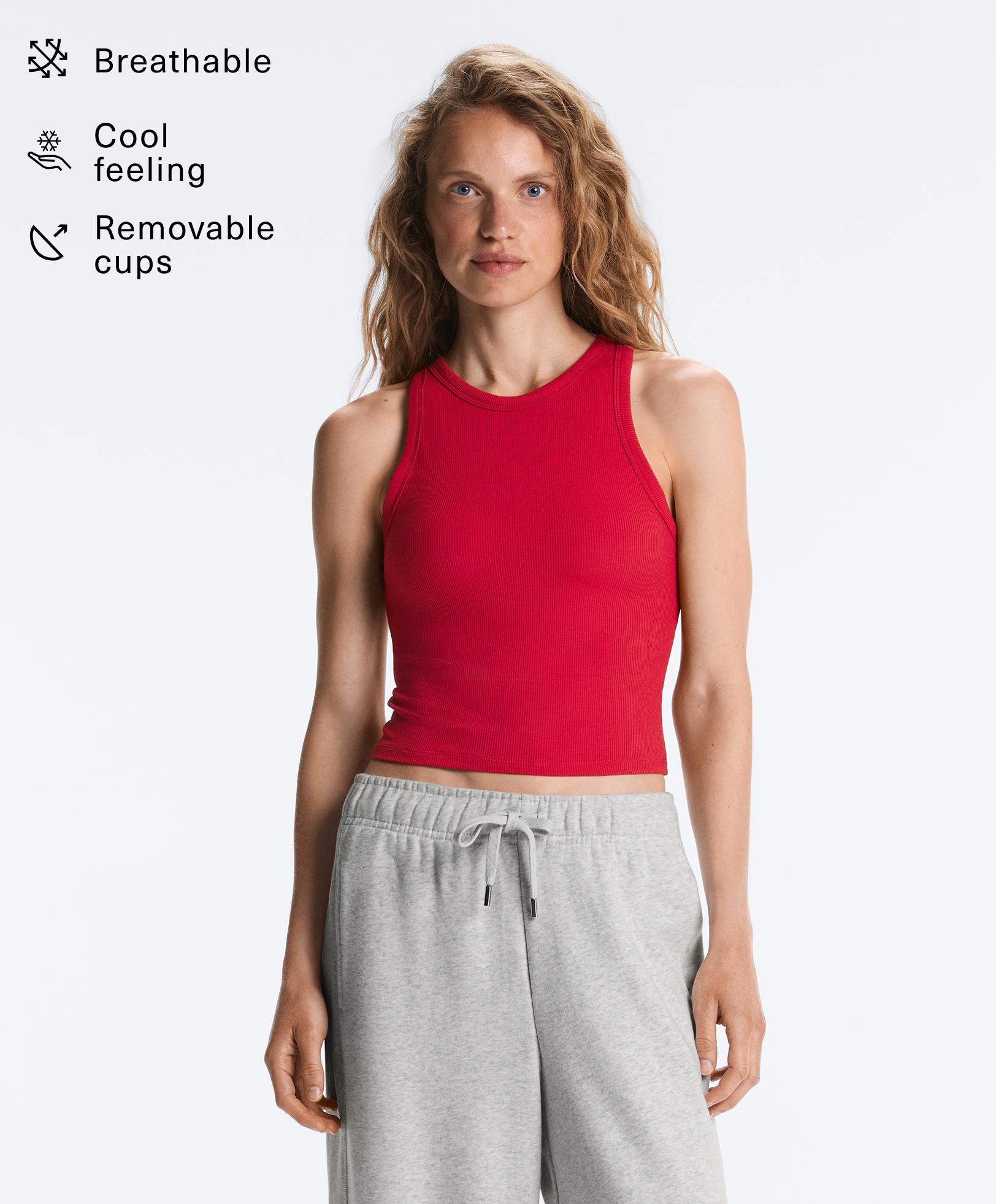 Rib modal blend long tank top Rib modal blend long tank top