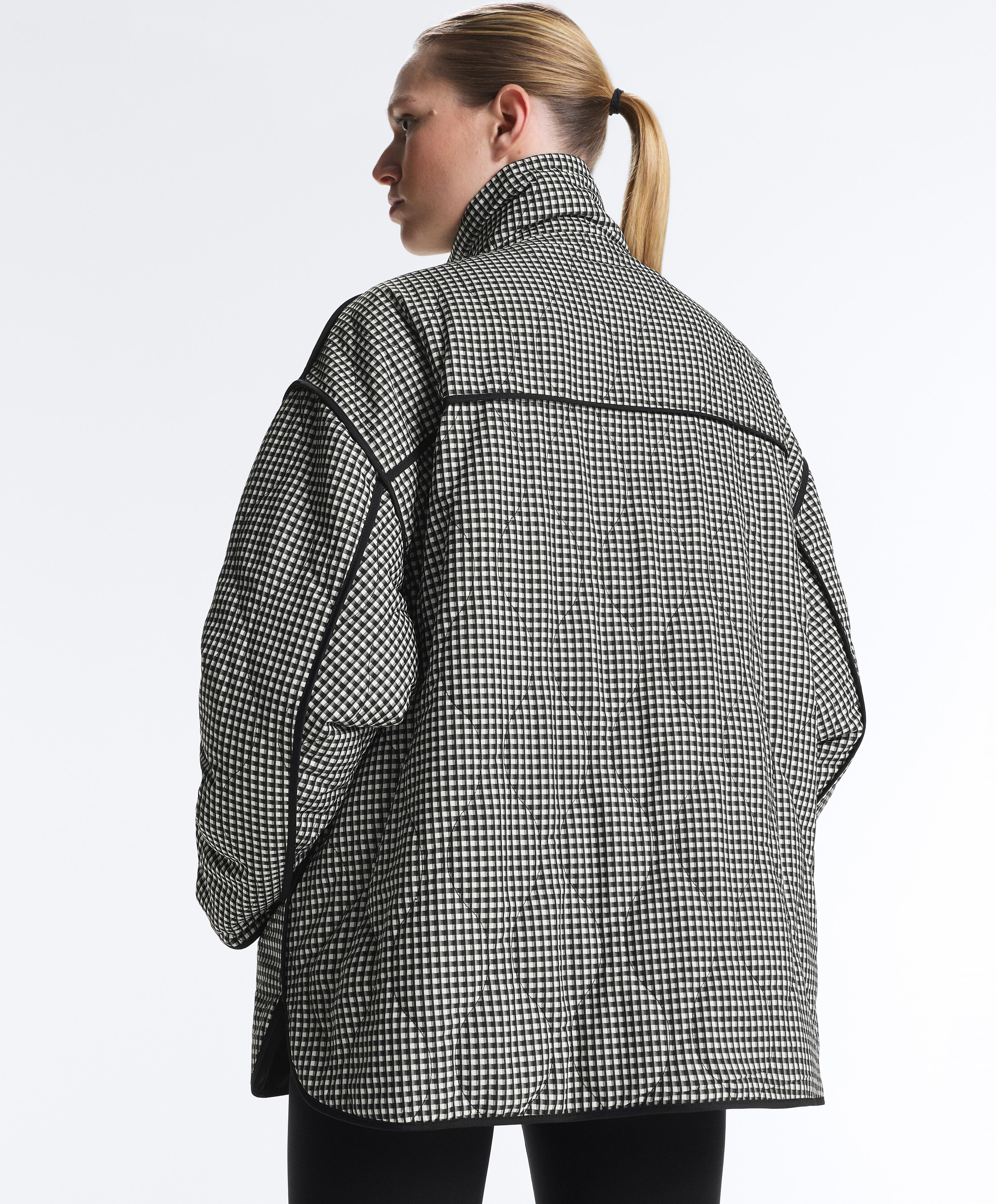 FELLEX® AEROGEL gingham padded jacket — BLACK
