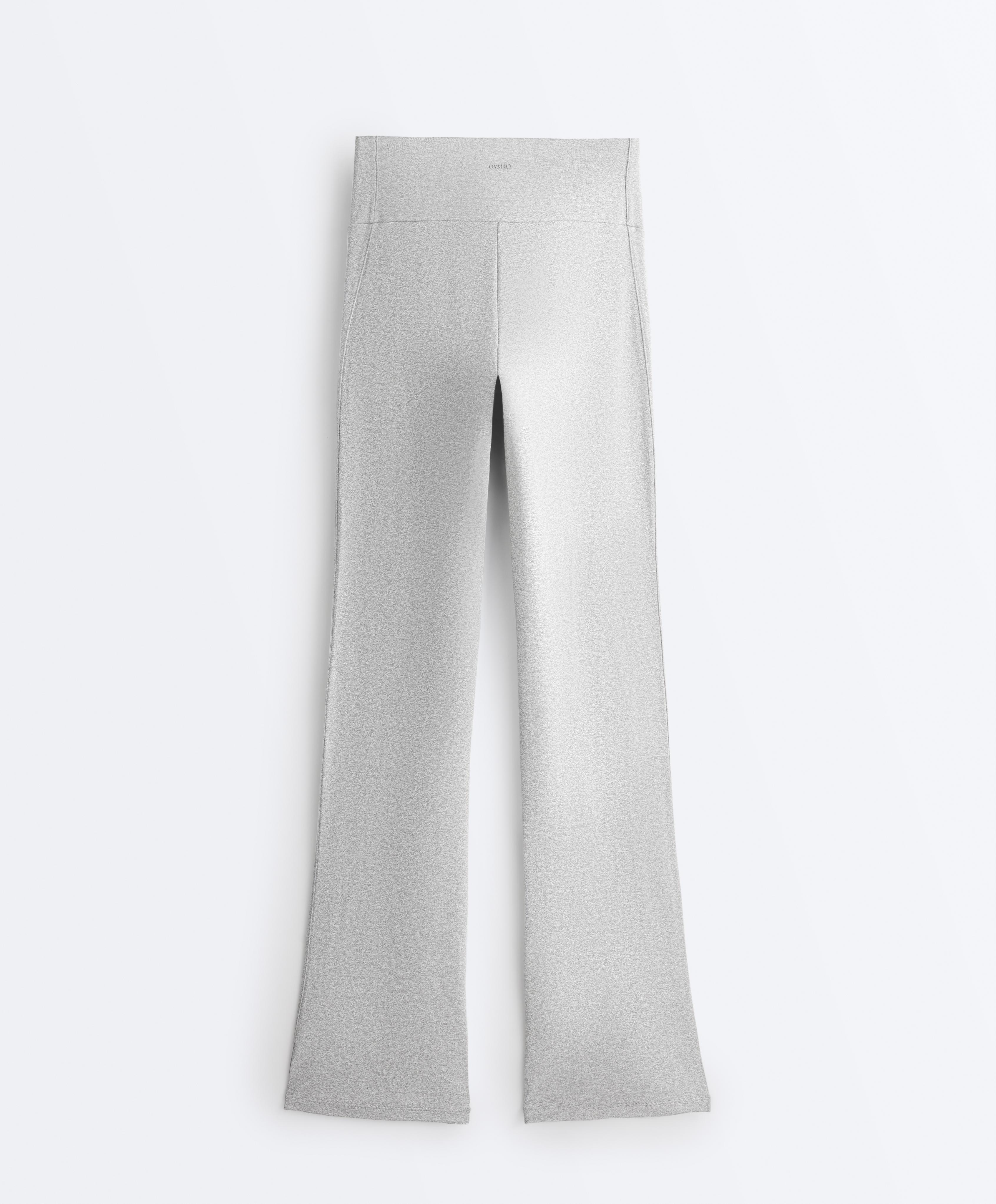 High-rise Comfortlux flare trousers — GREY MELANGE