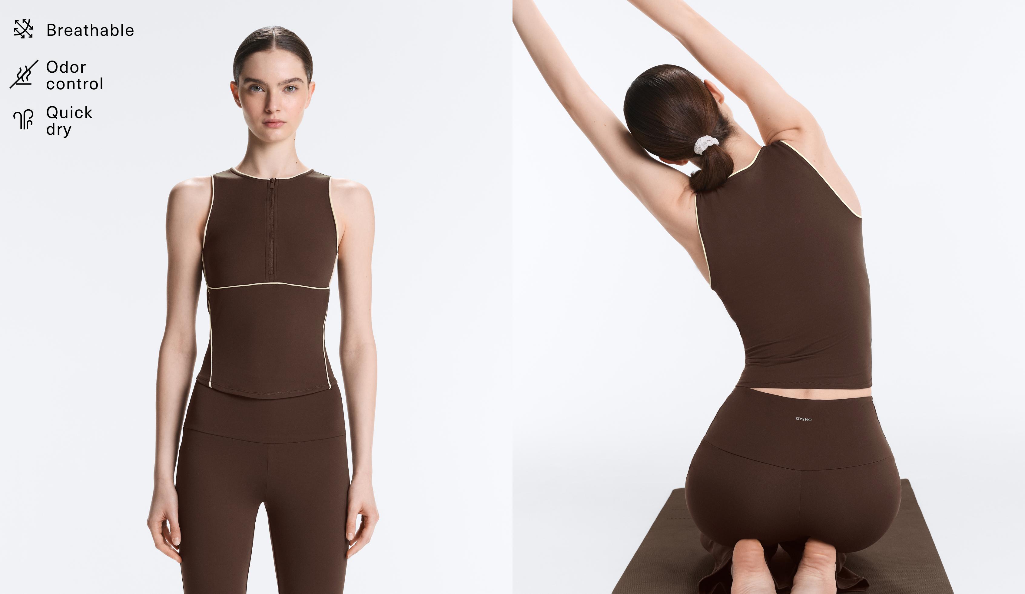 Comfortlux piping sleeveless Tank top