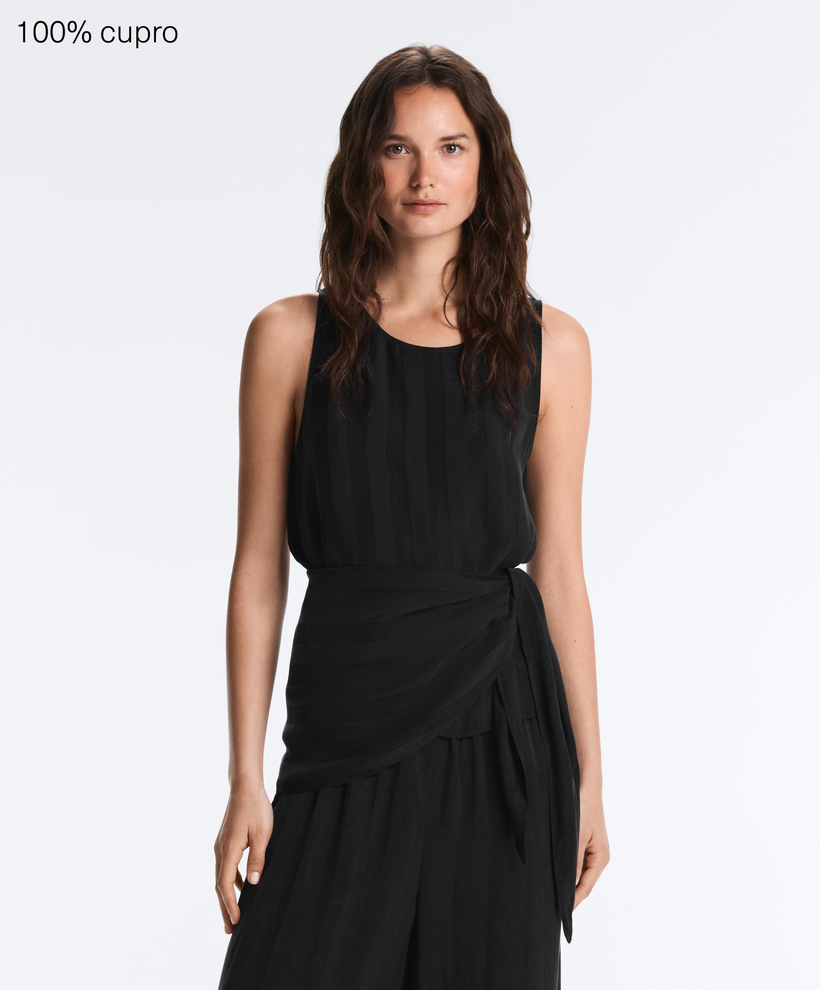 Top manche sans manches 100 % cupro - Soldes Top manche sans manches 100 % cupro - Soldes