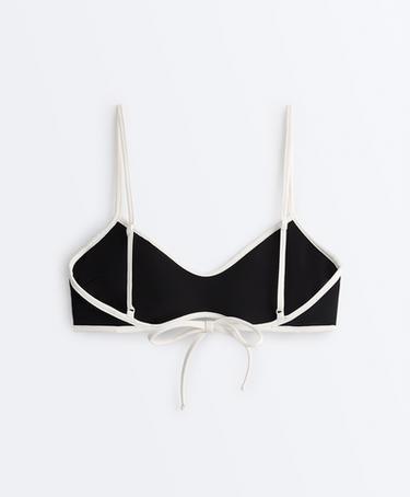 Contrast trim bikini top — BLACK 8