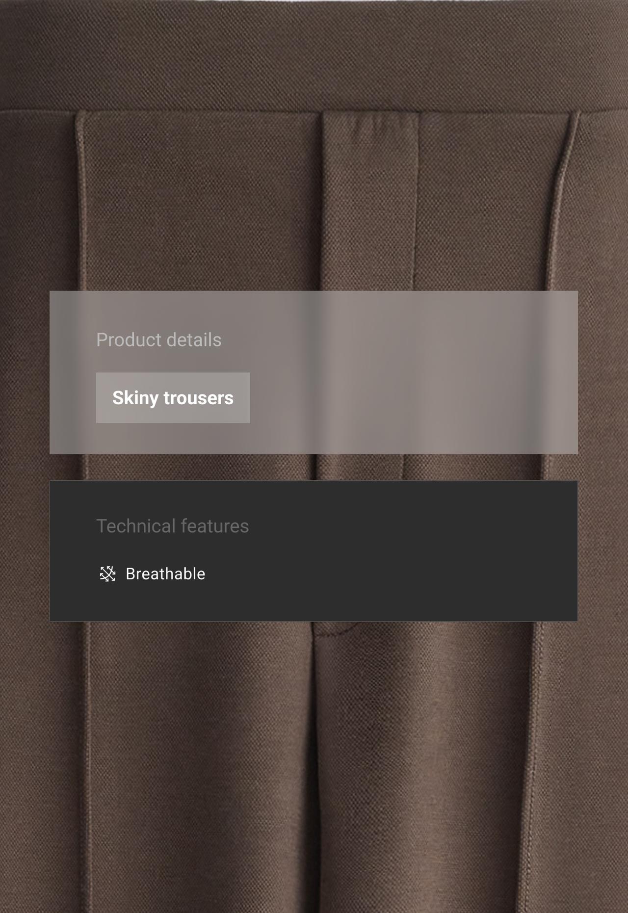 Slim-fit stirrup trousers with cotton — BROWN