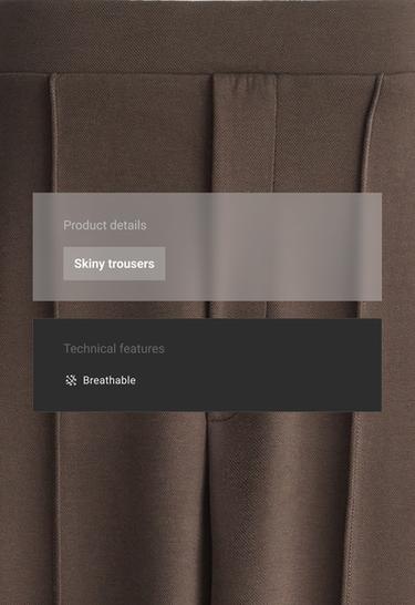 Slim-fit stirrup trousers with cotton — BROWN 2