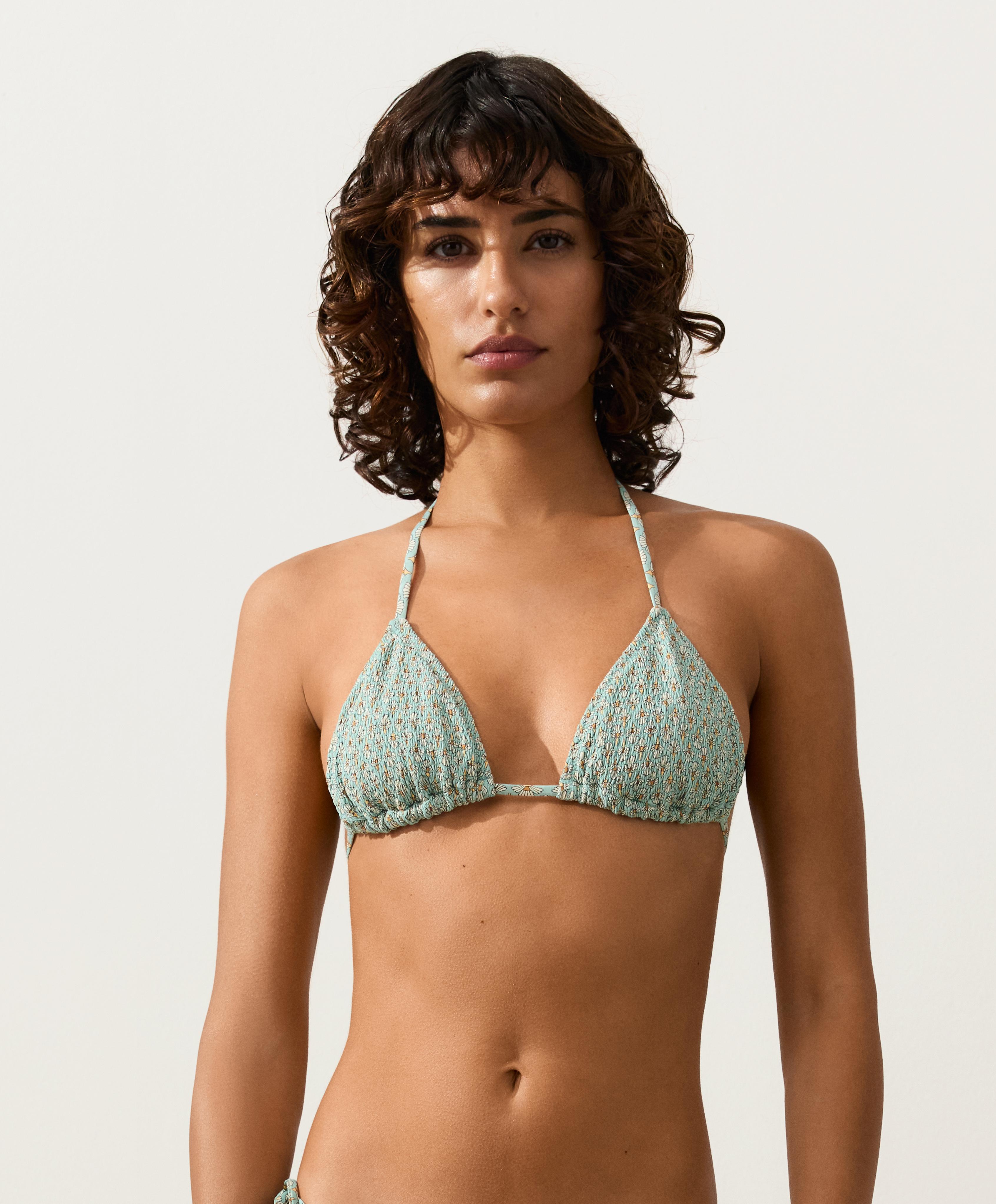Smock triangle bikini — AQUA GREEN