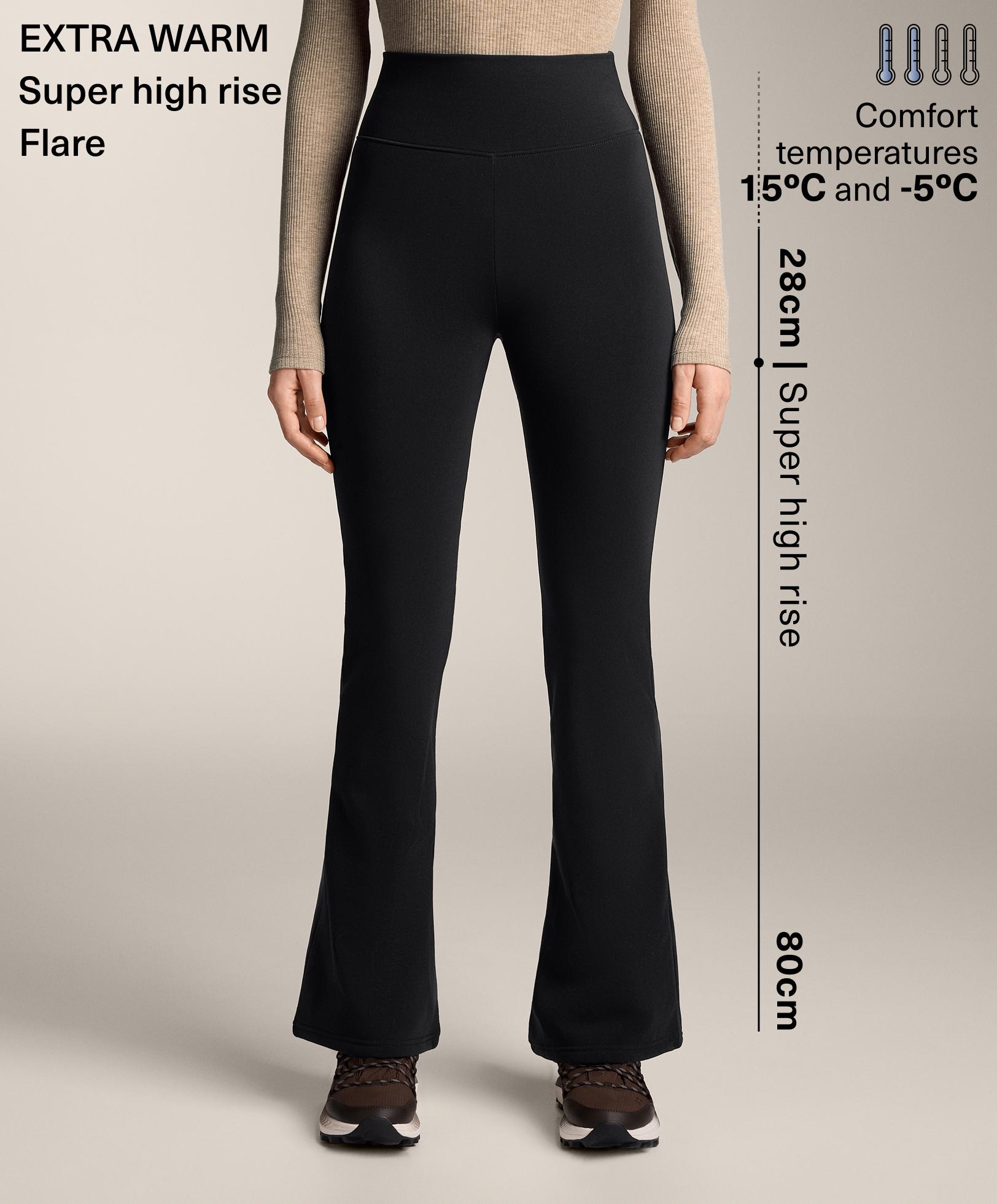 Flare naadloze super high rise broek extra Warm