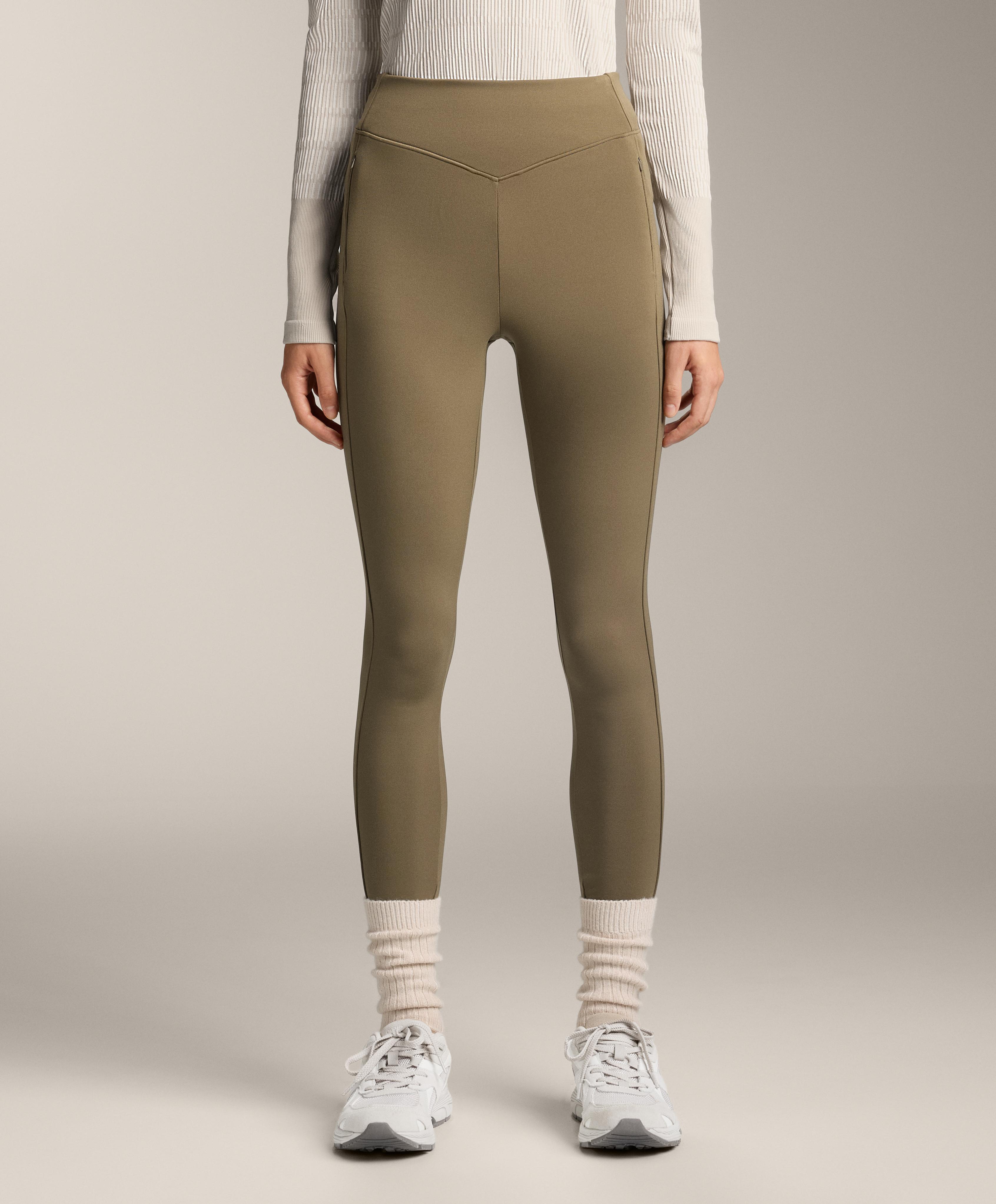 Knöchellange High Rise Warm Leggings mit Taschen, 70 cm