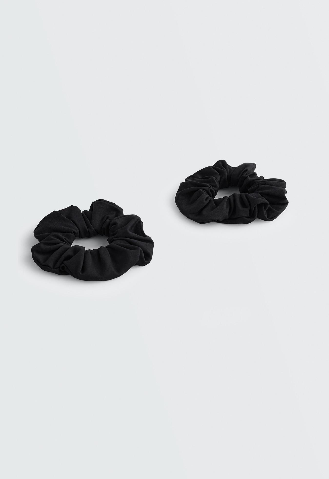 2 large hair scrunchies — BLACK