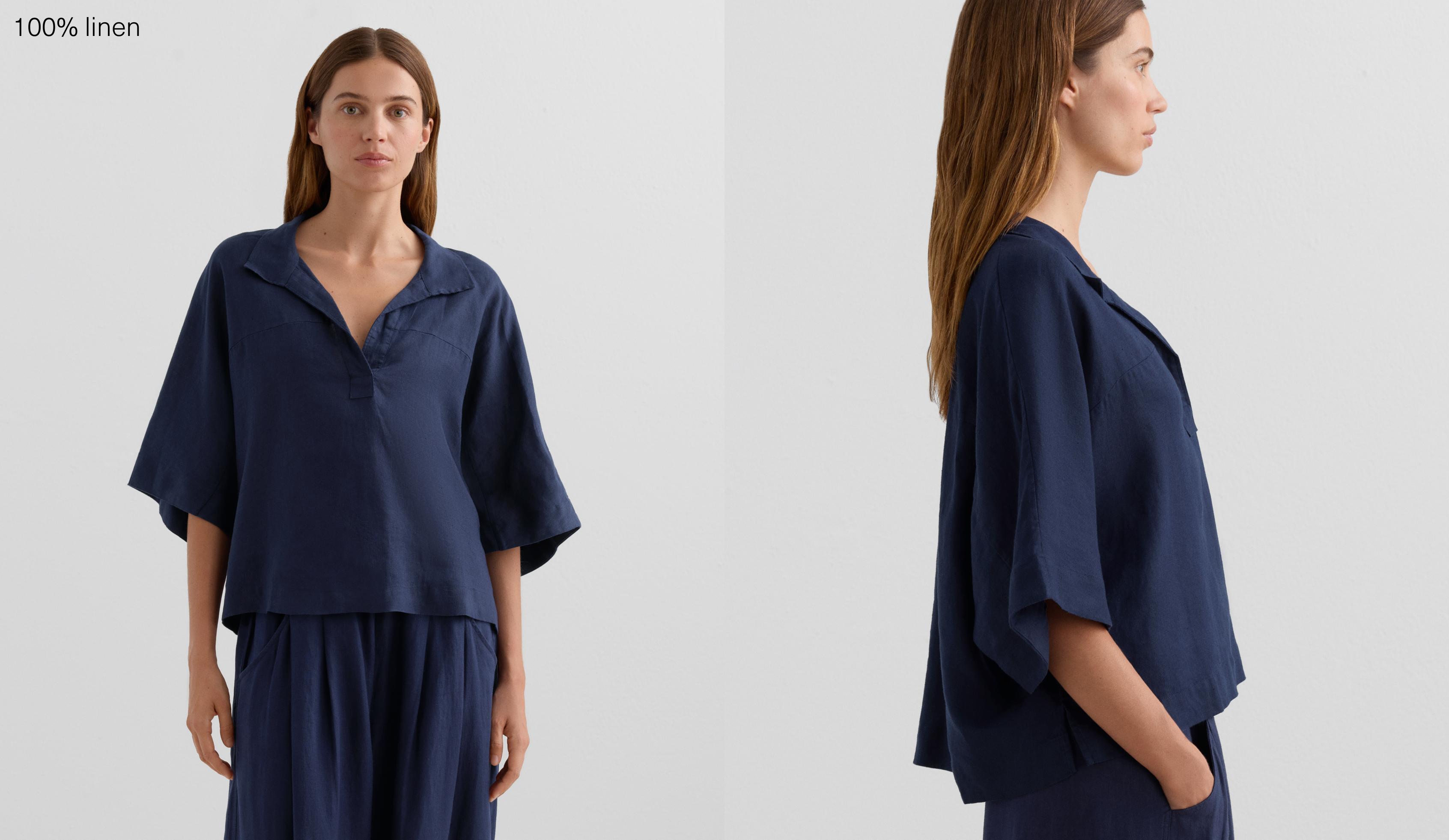 Oversized short sleeve 100% linen shirt Oversized short sleeve 100% linen shirt