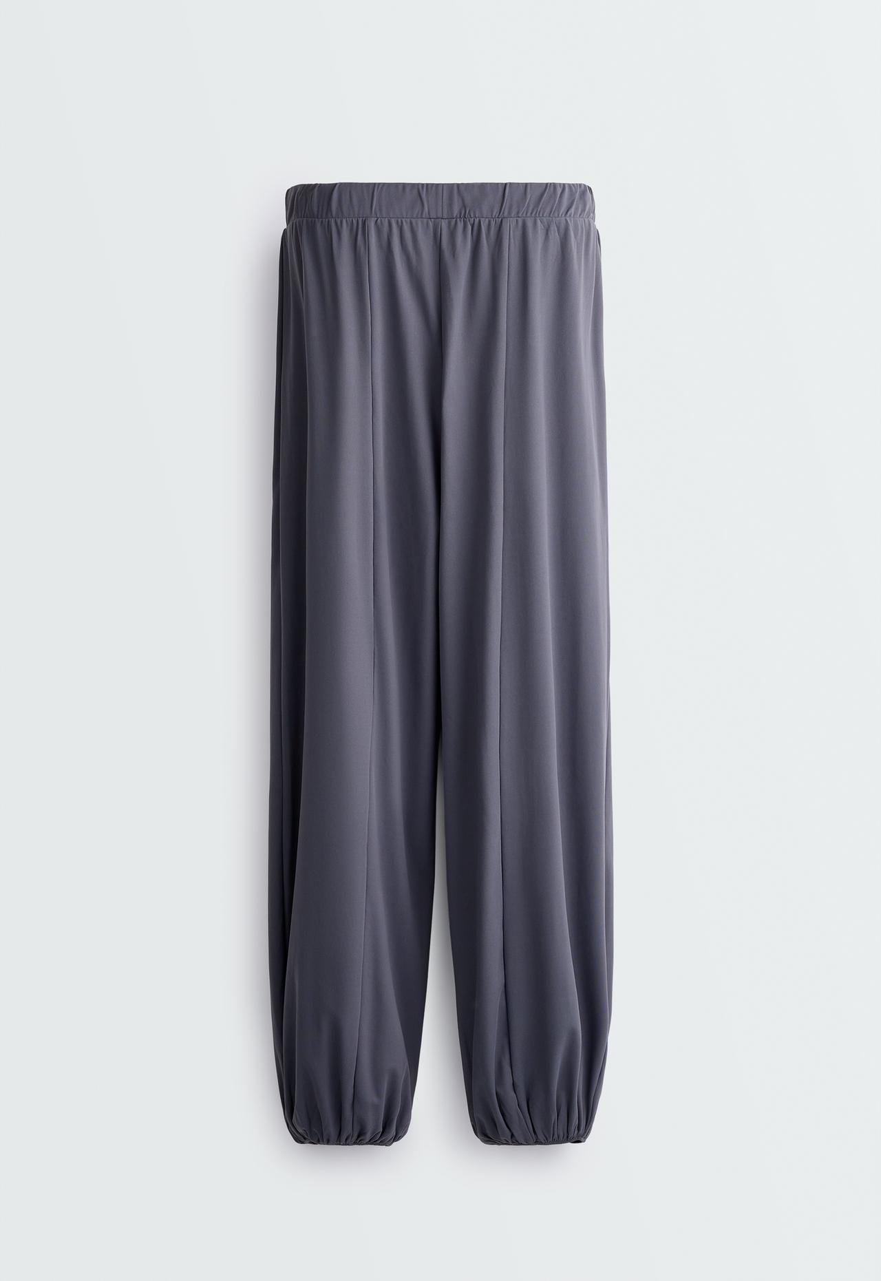 Comfortlux high-waisted pleated joggers — BLUE-GREY
