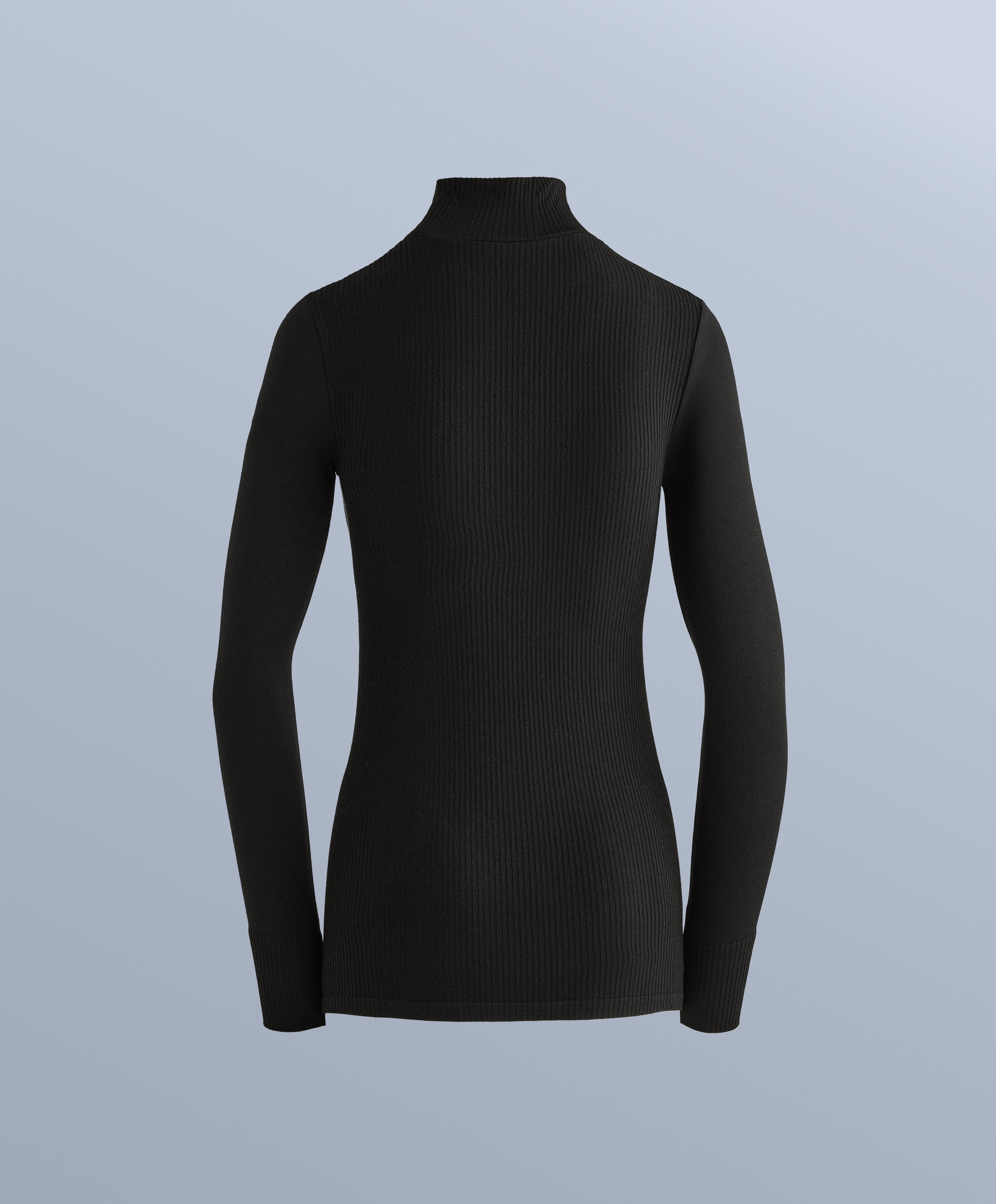 Seamless merino wool base layer T-shirt — BLACK
