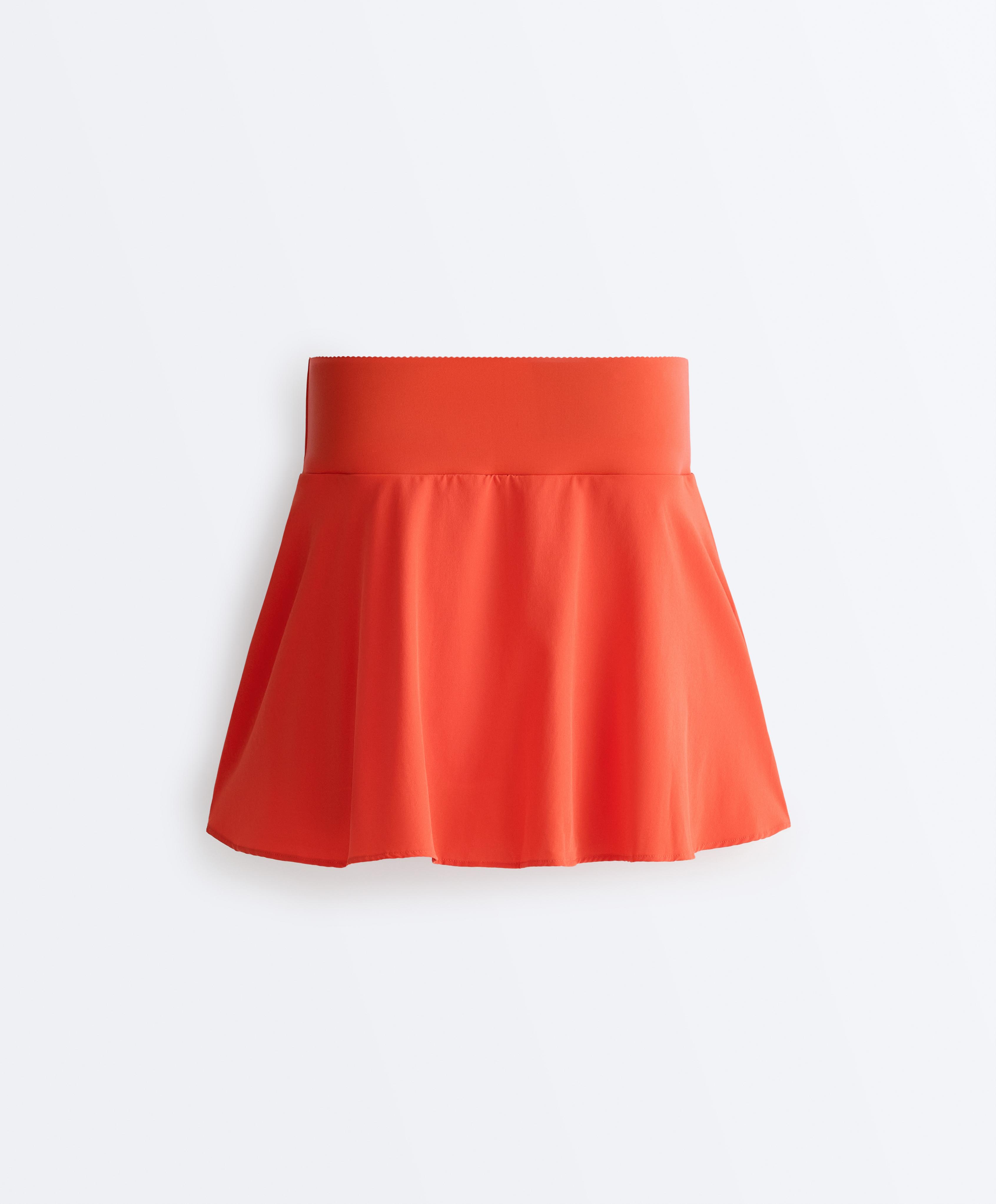High rise Compressive skirt — BRIGHT ORANGE