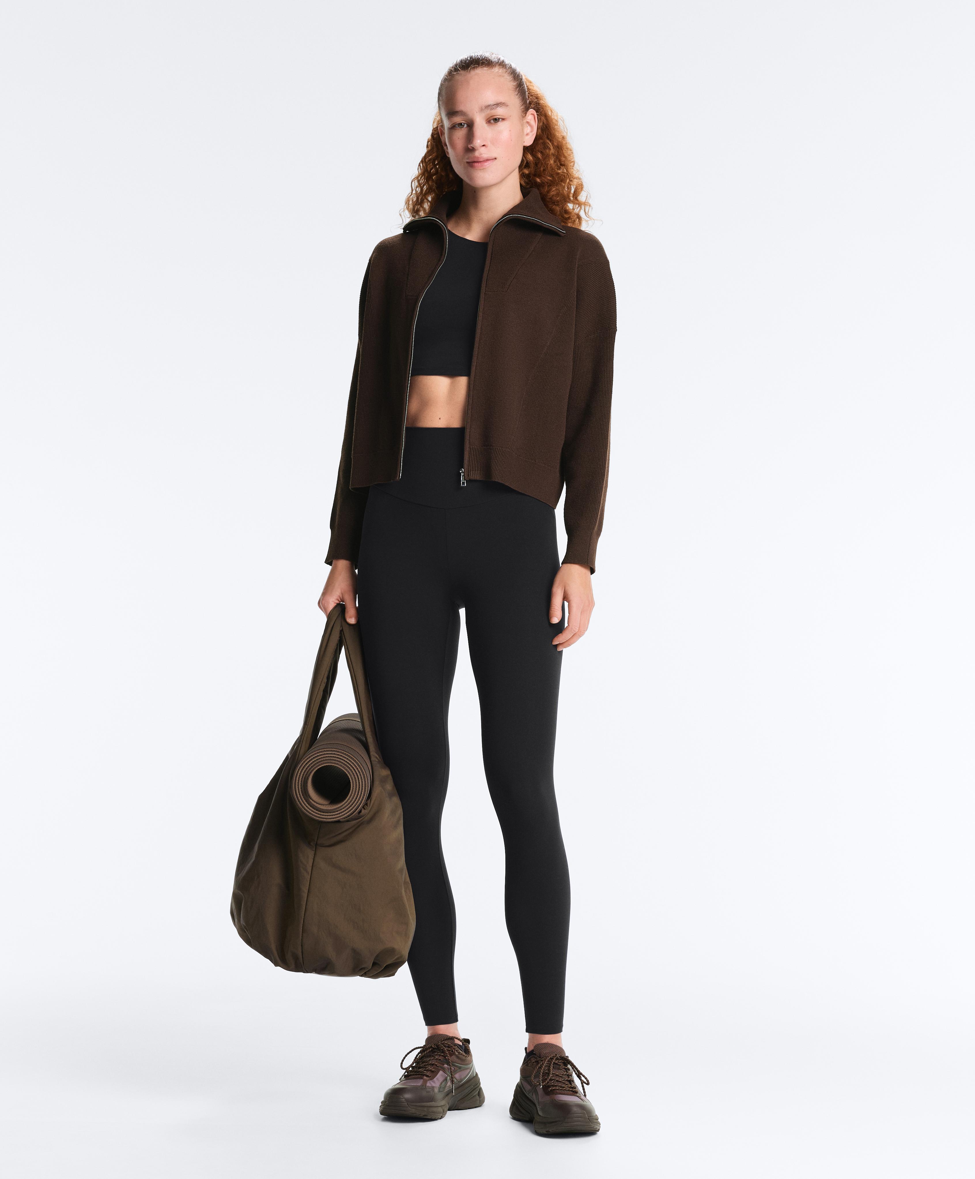 Comfortlux super high-rise ankle-length leggings — BLACK