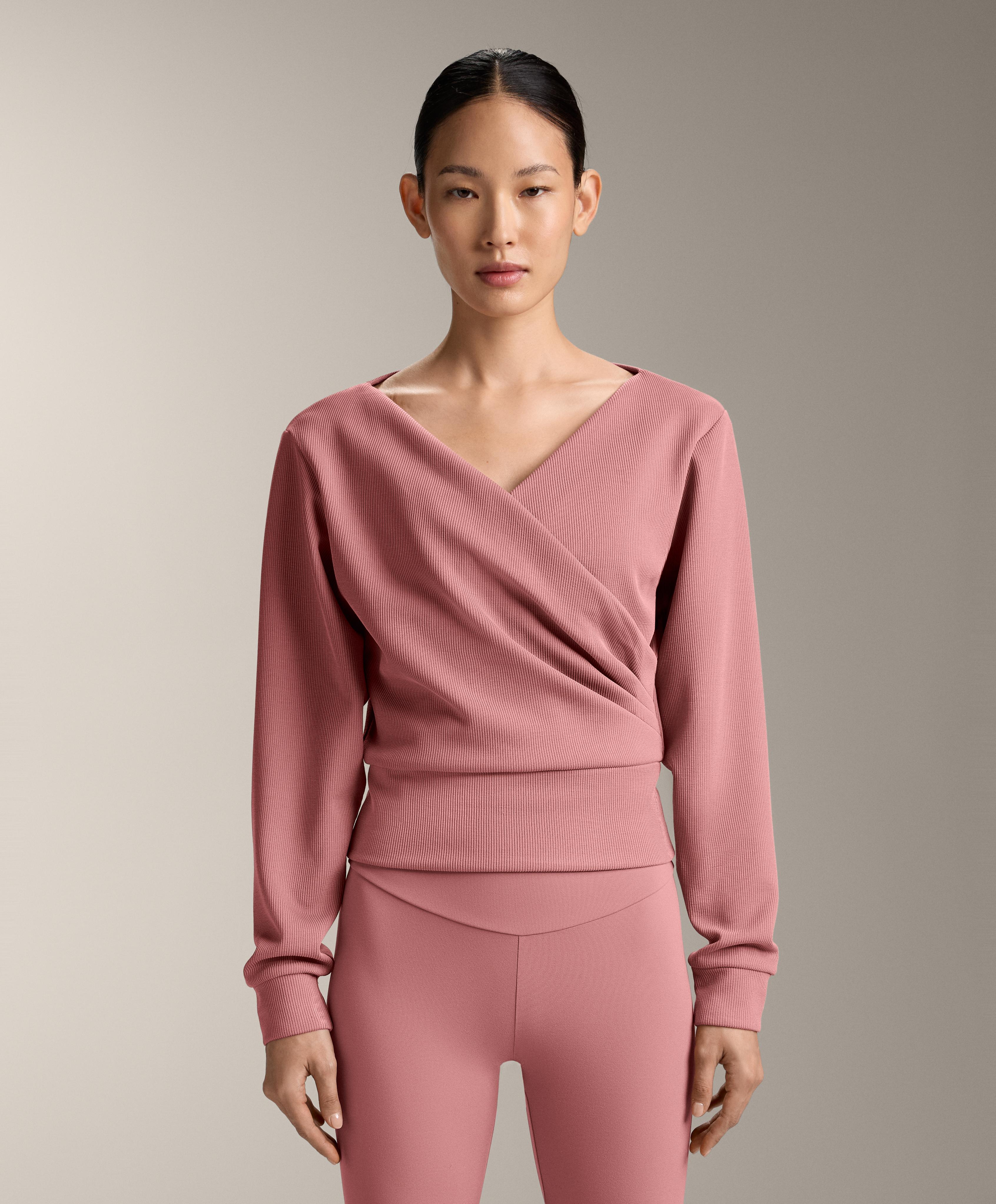 Wrap rib brushed modal sweatshirt