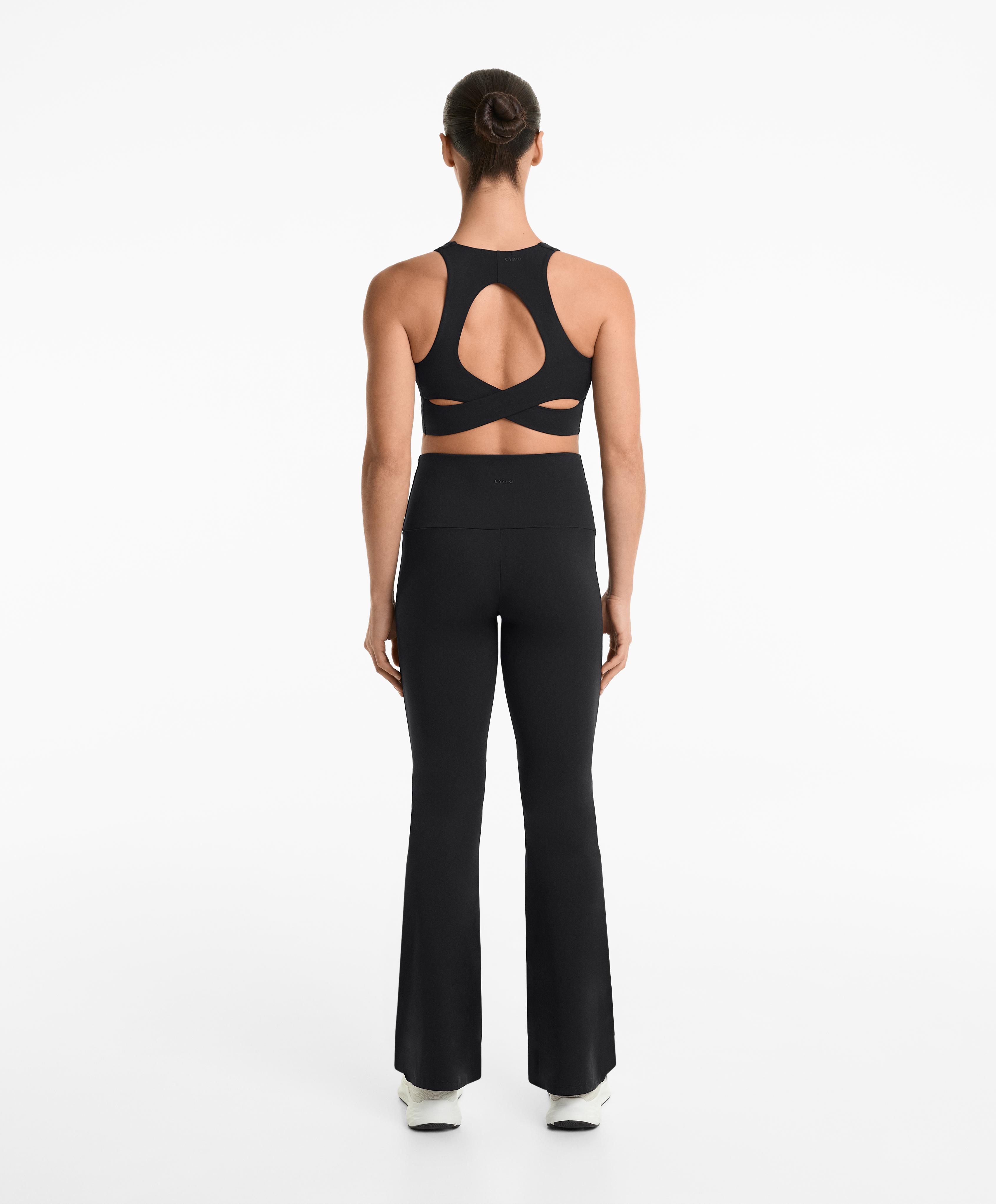 Total look comfortlux super high rise flare noir