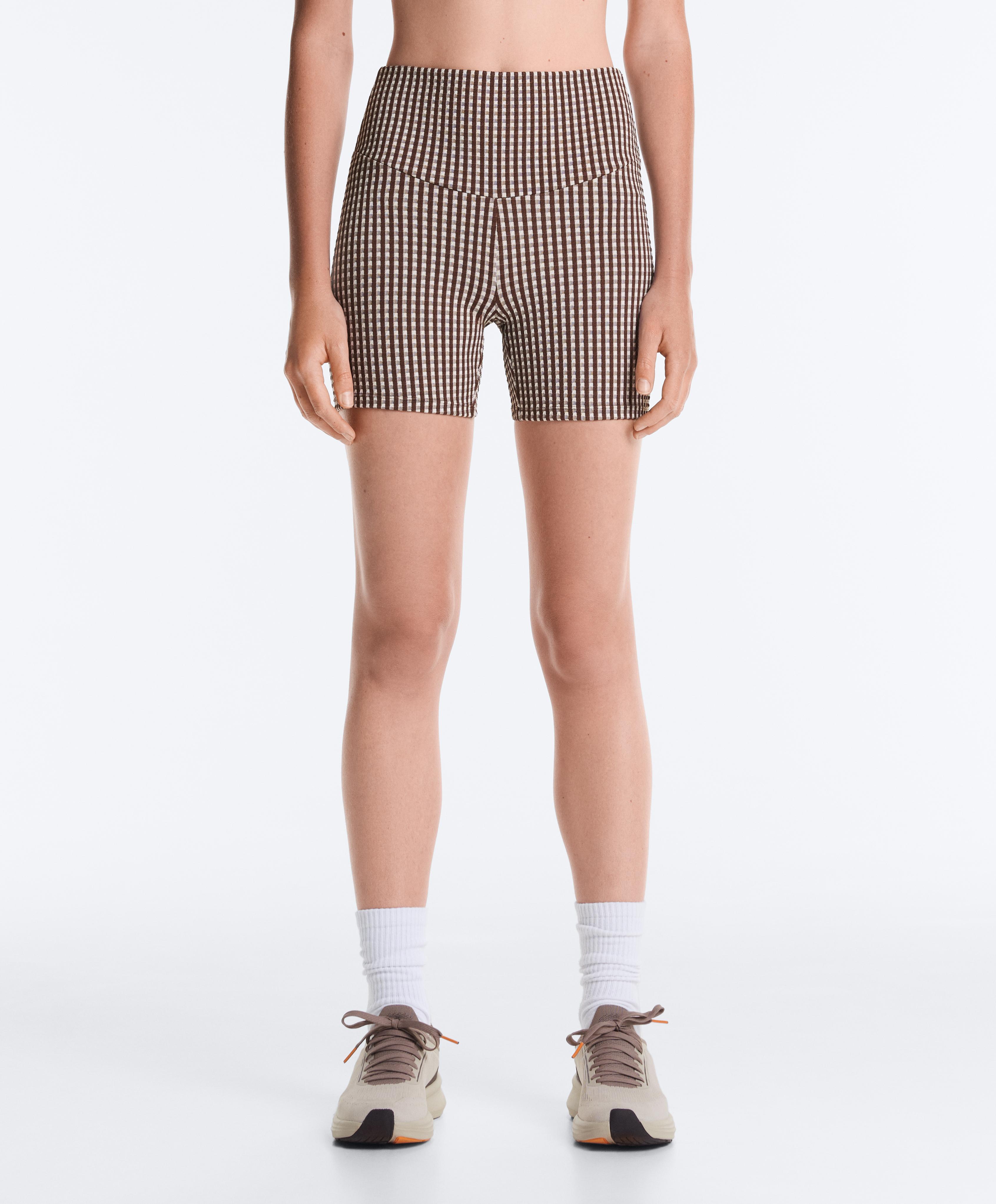 Comfortlux high-rise 10cm gingham hot pants Comfortlux high-rise 10cm gingham hot pants