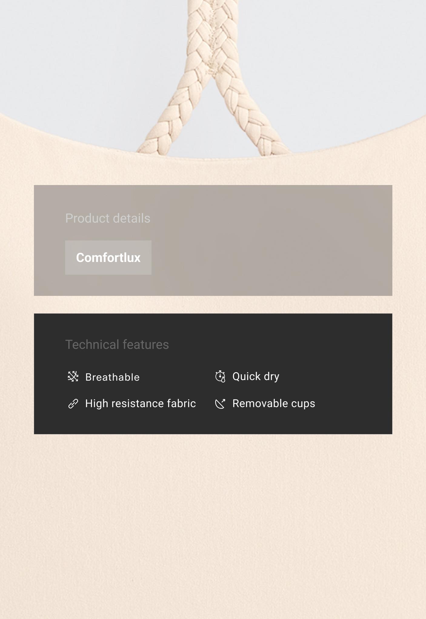 Comfortlux braided tank top — SAND