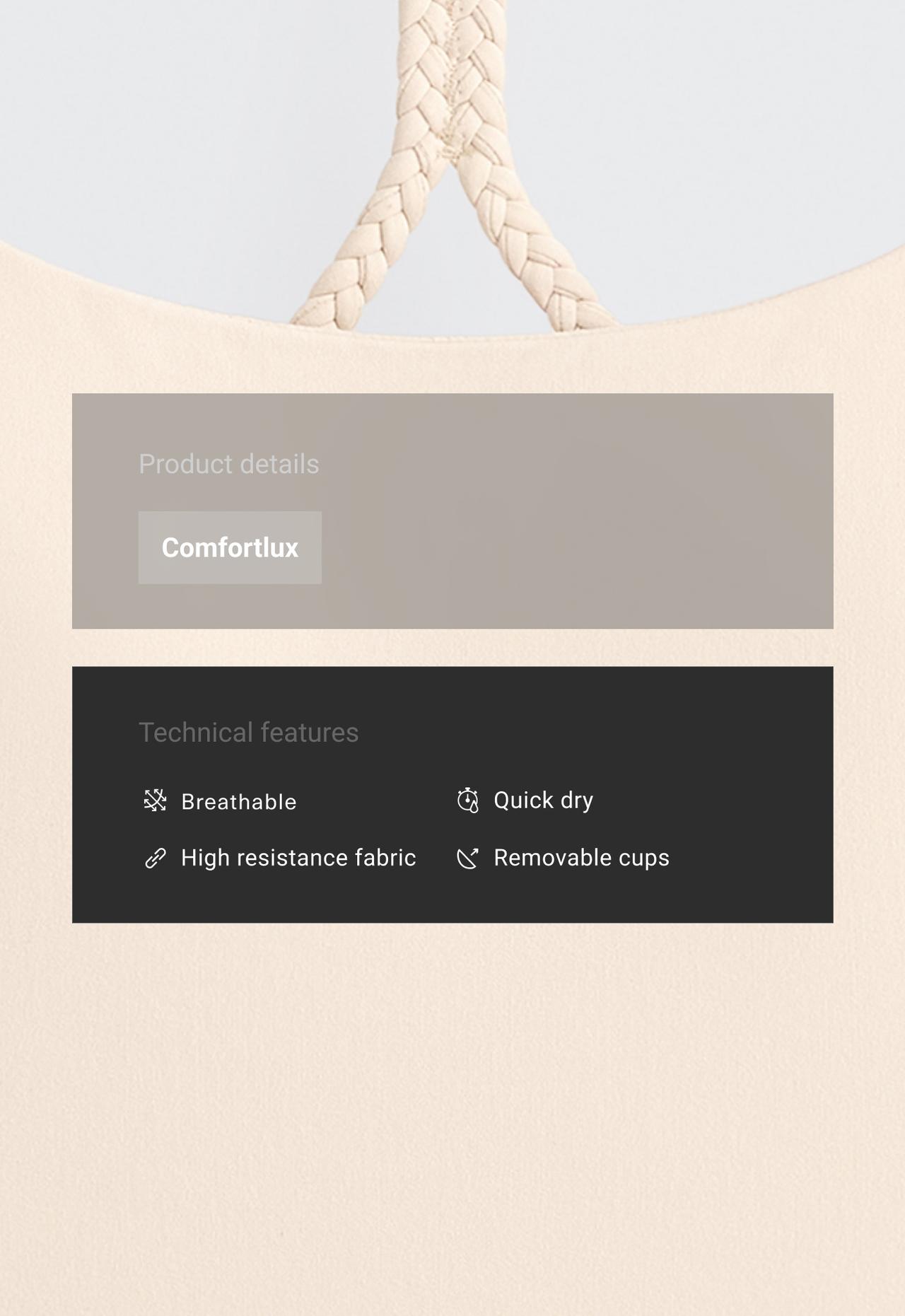 Comfortlux braided tank top — SAND