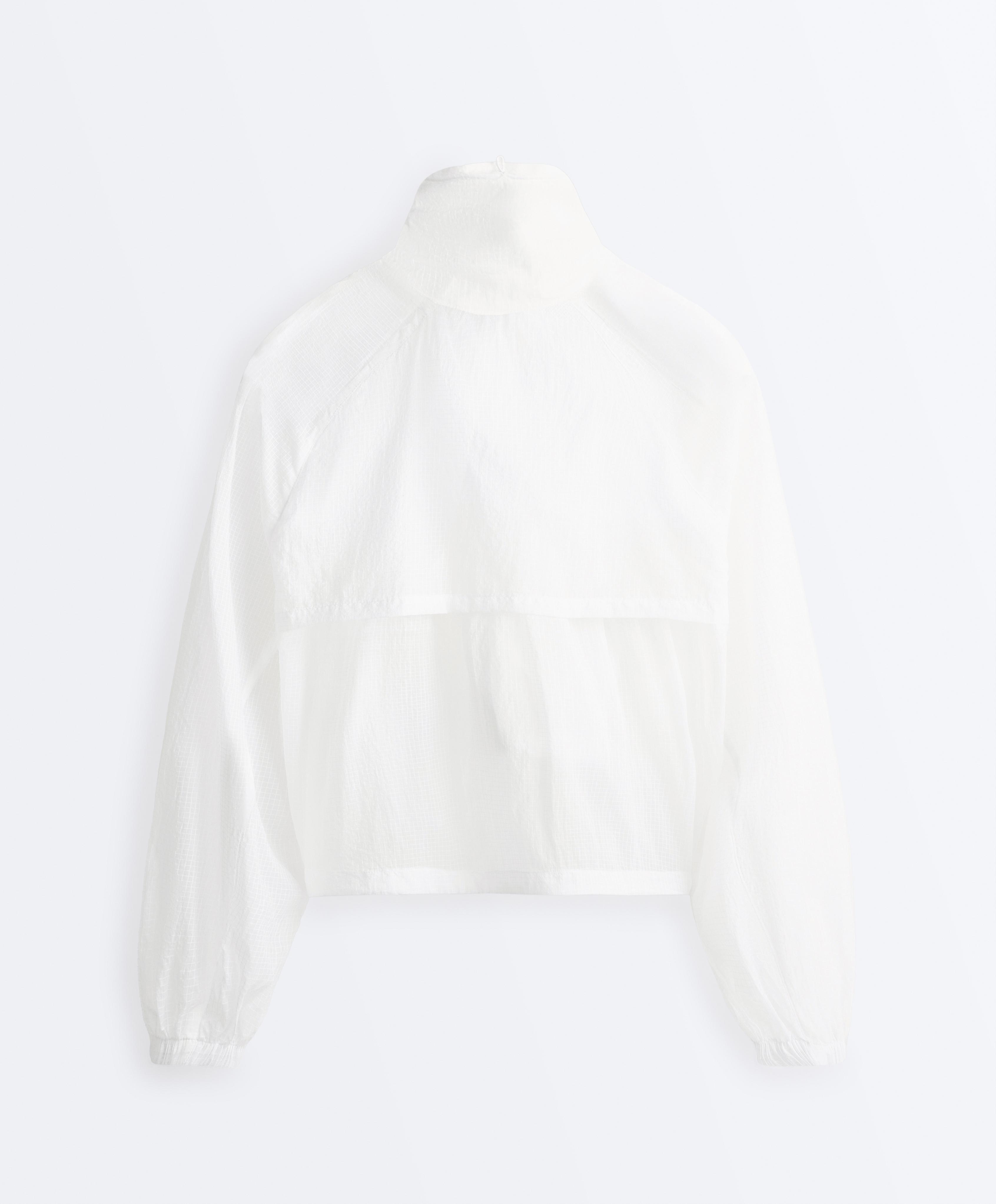 Check track jacket — WHITE