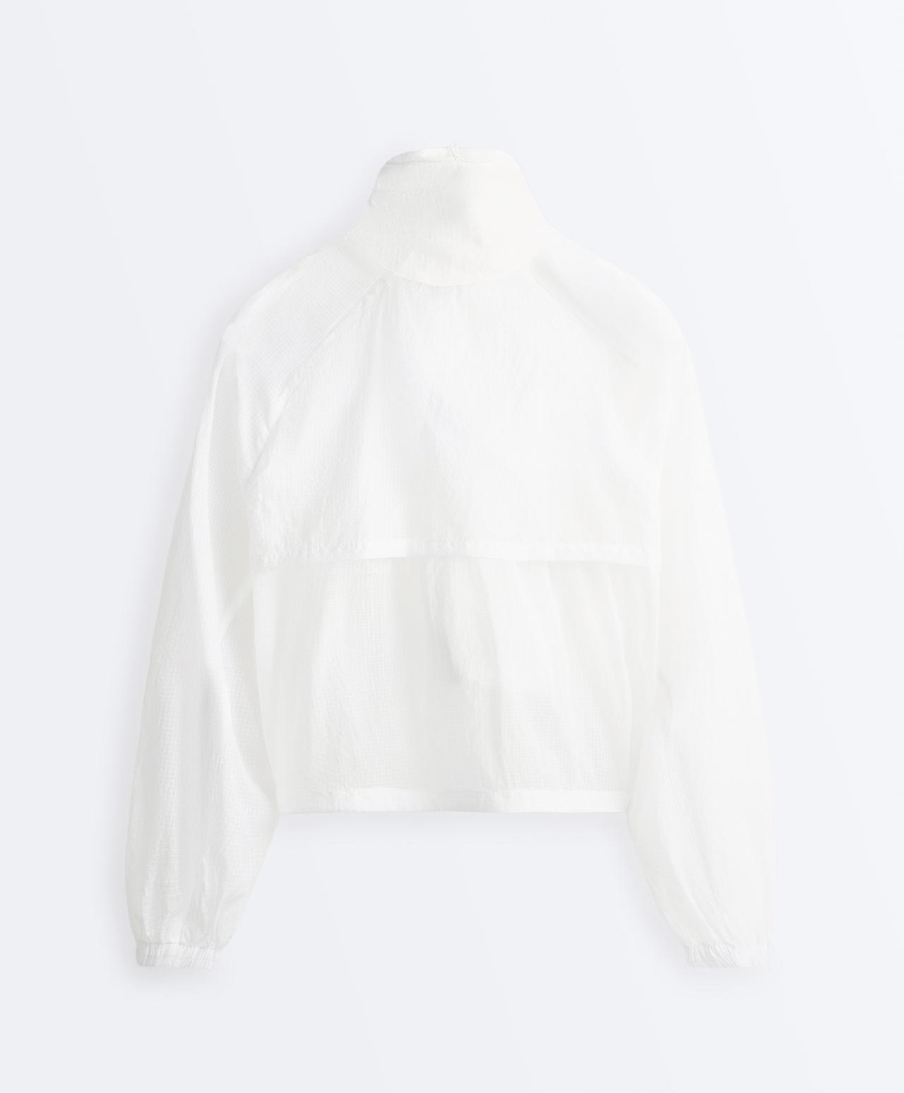 Check track jacket — WHITE