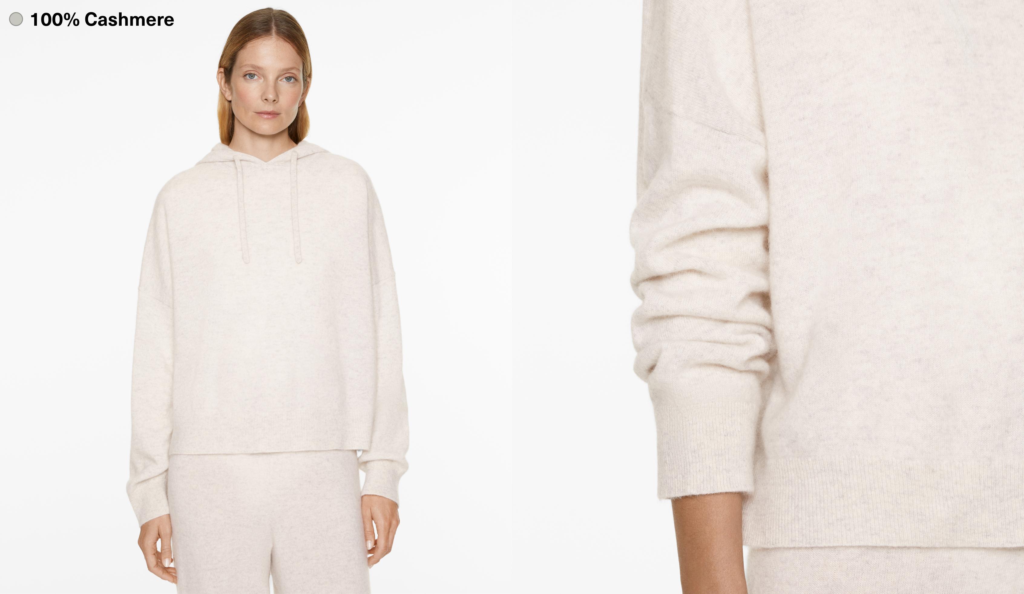 100% cashmere sweatshirt