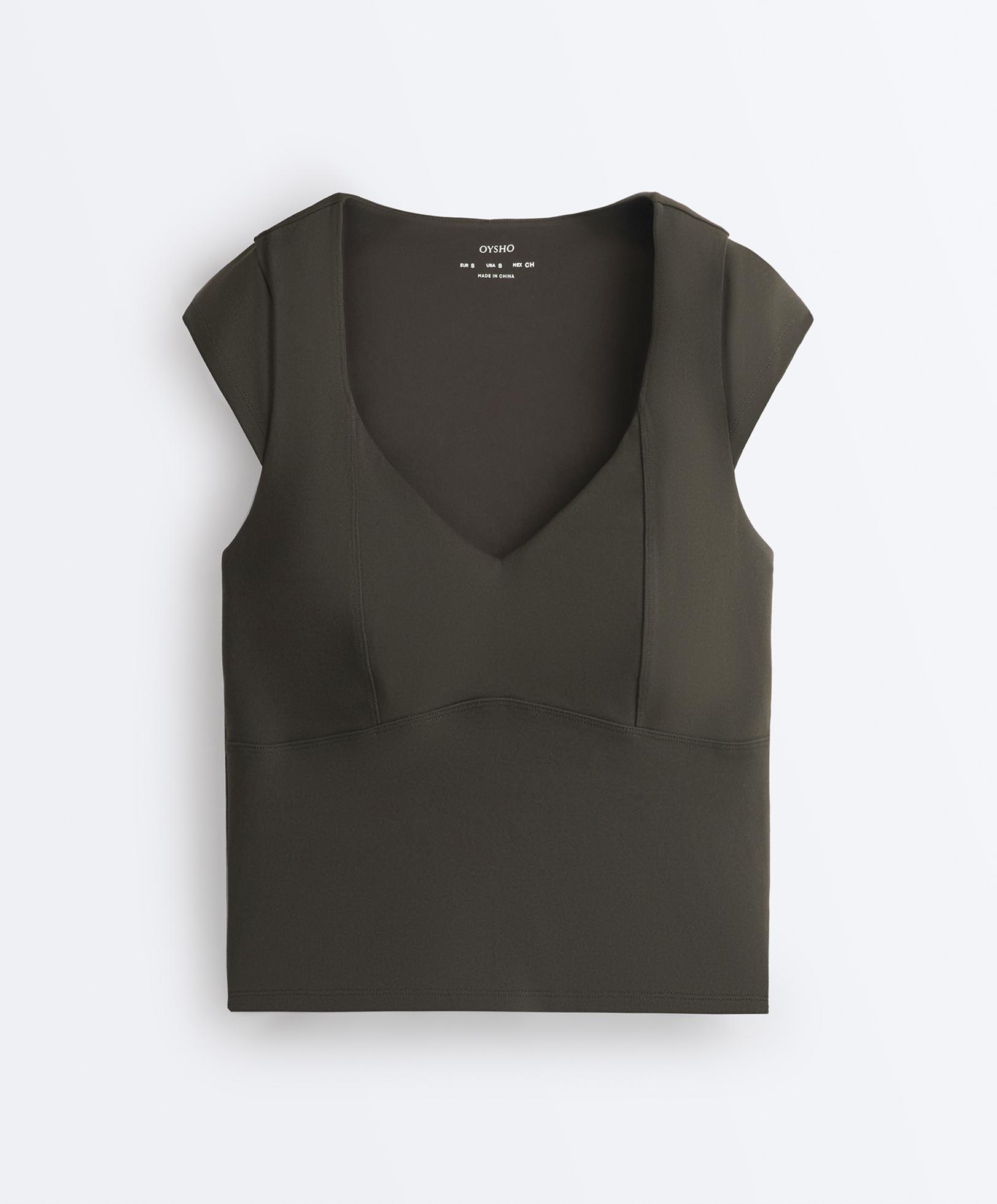 Evermove short-sleeved Tank top — BROWN