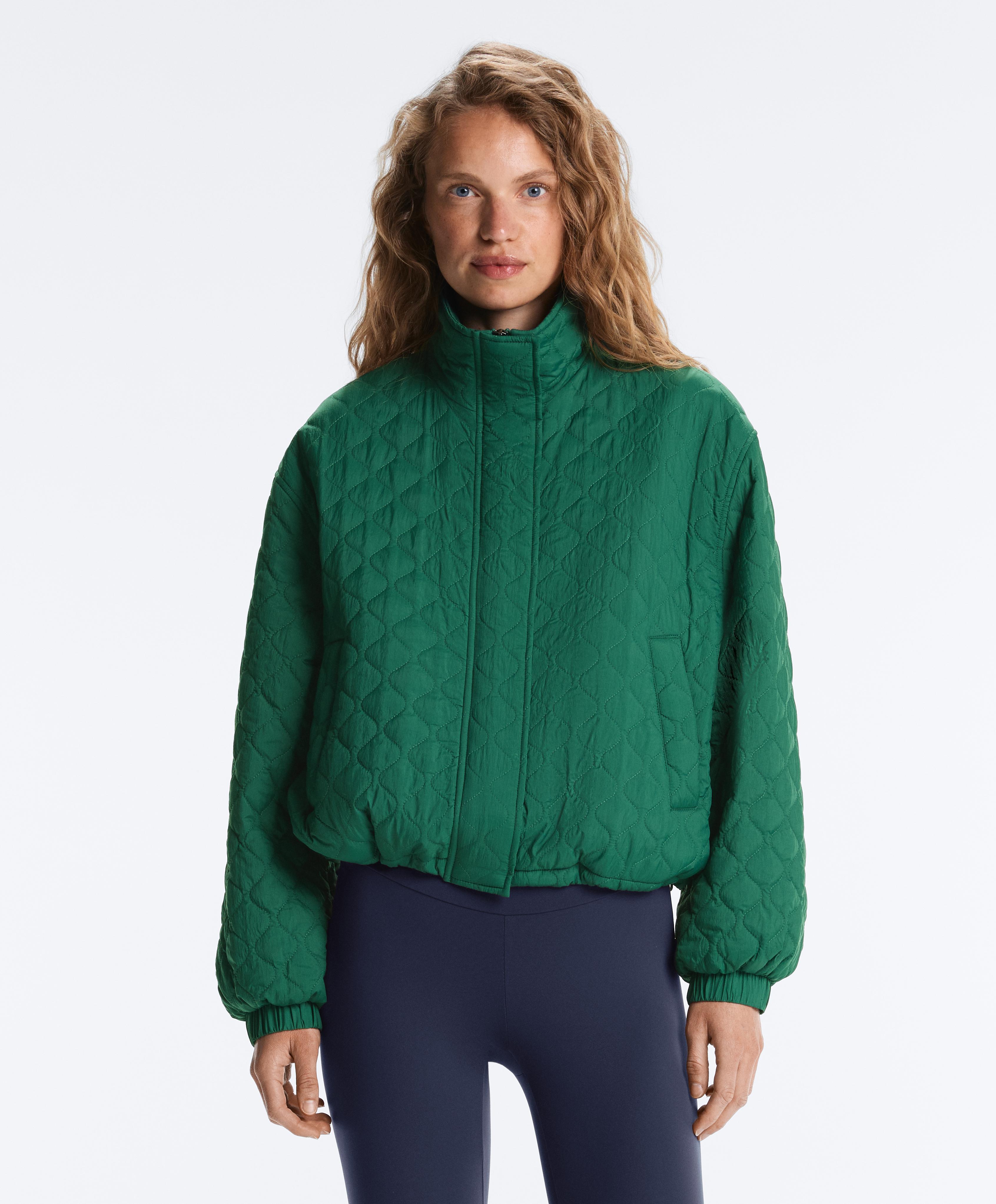 Short FELLEX® AEROGEL padded jacket — DARK EMERALD