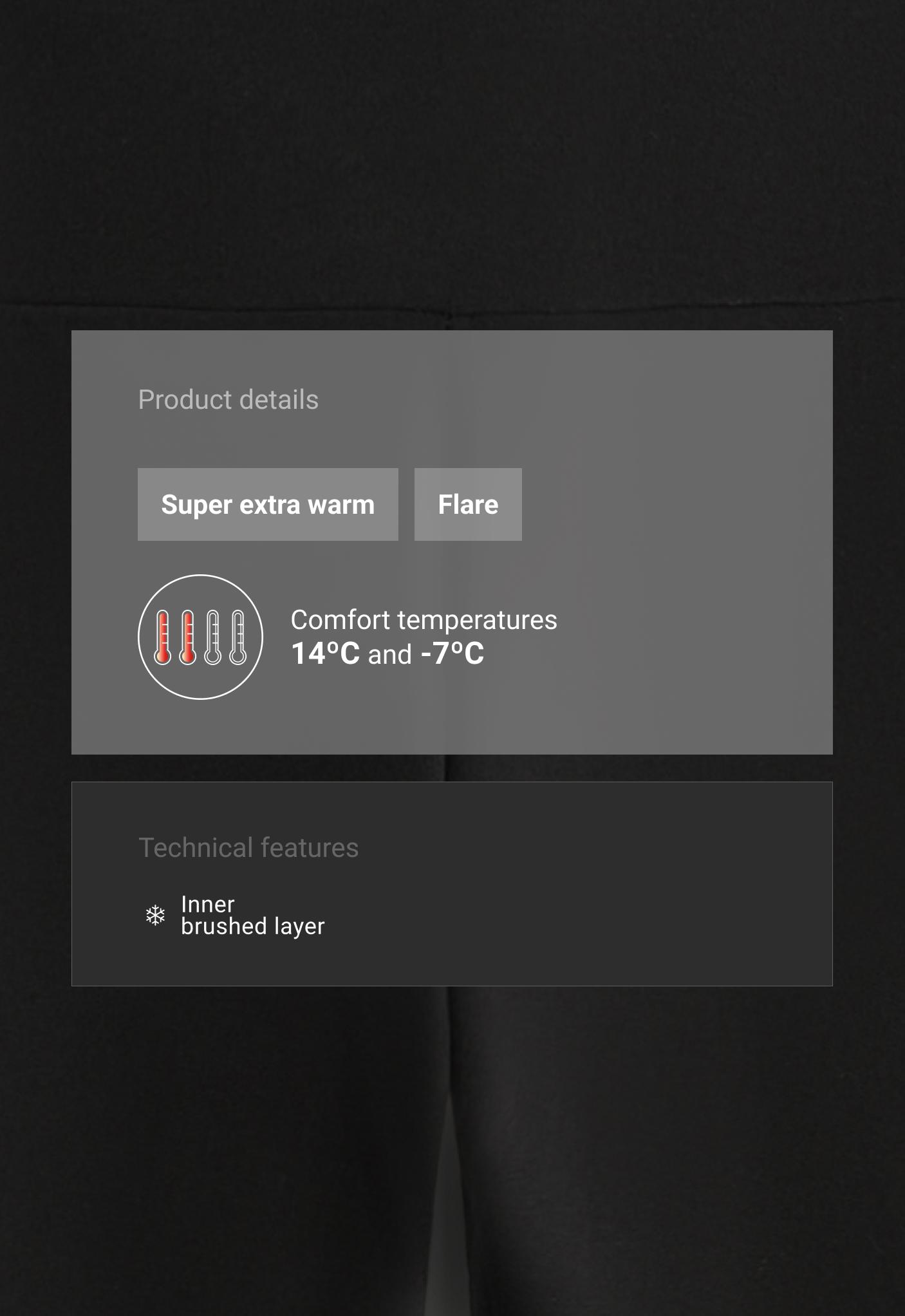 Pantaloner, Flare, High rise, Super extra warm, Extra warm, Warm, Seamless