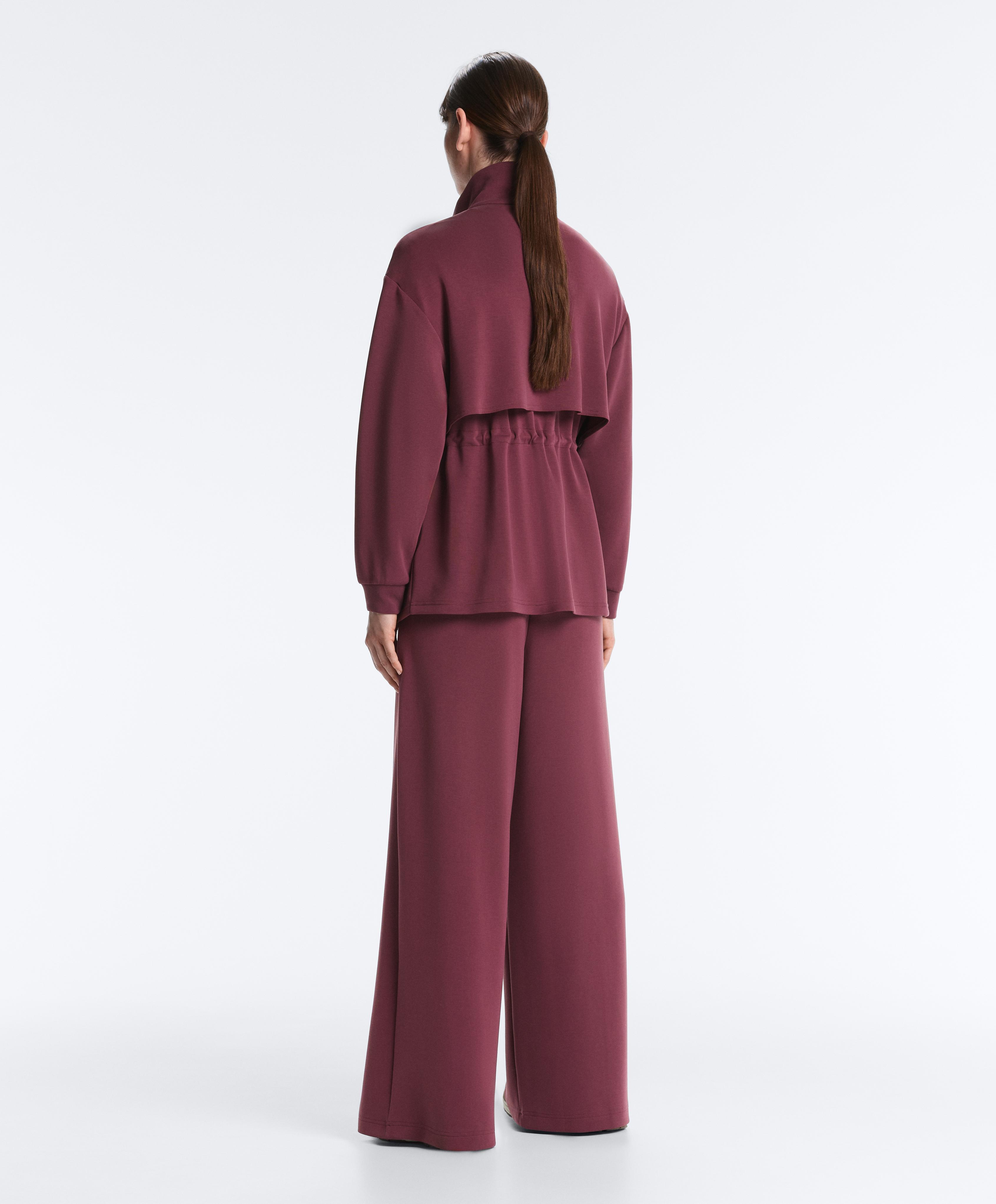 Straight-leg trousers with modal and crease — CHERRY