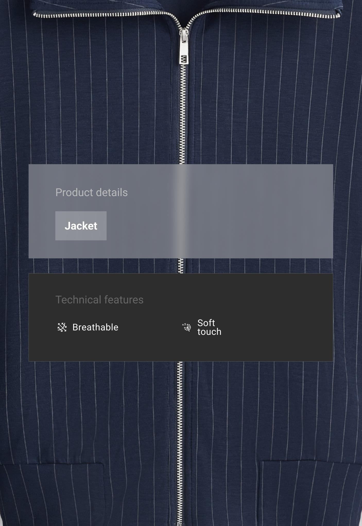 Pinstripe boxy jacket with modal