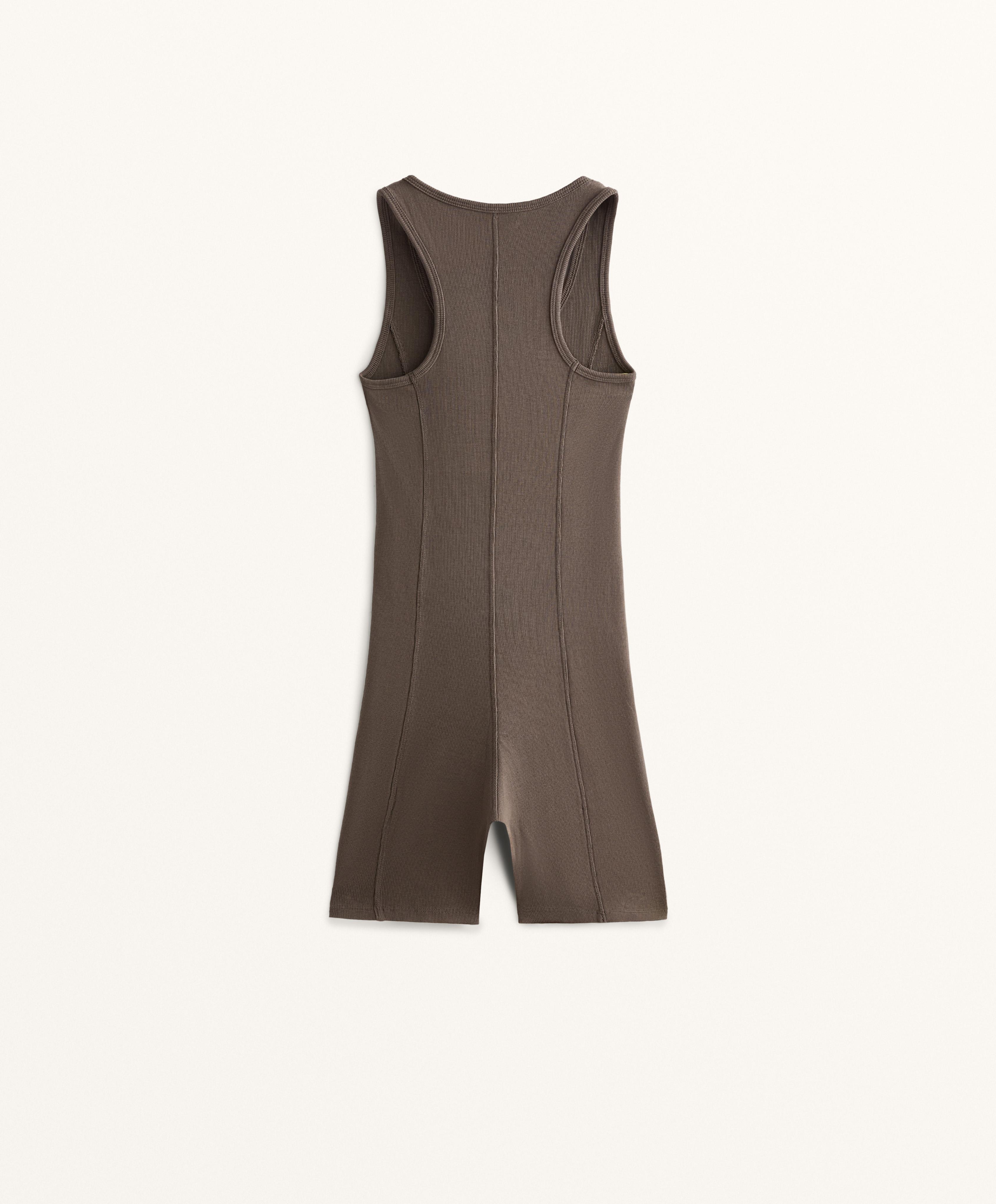 Combinaison short heavy rib mélange coton