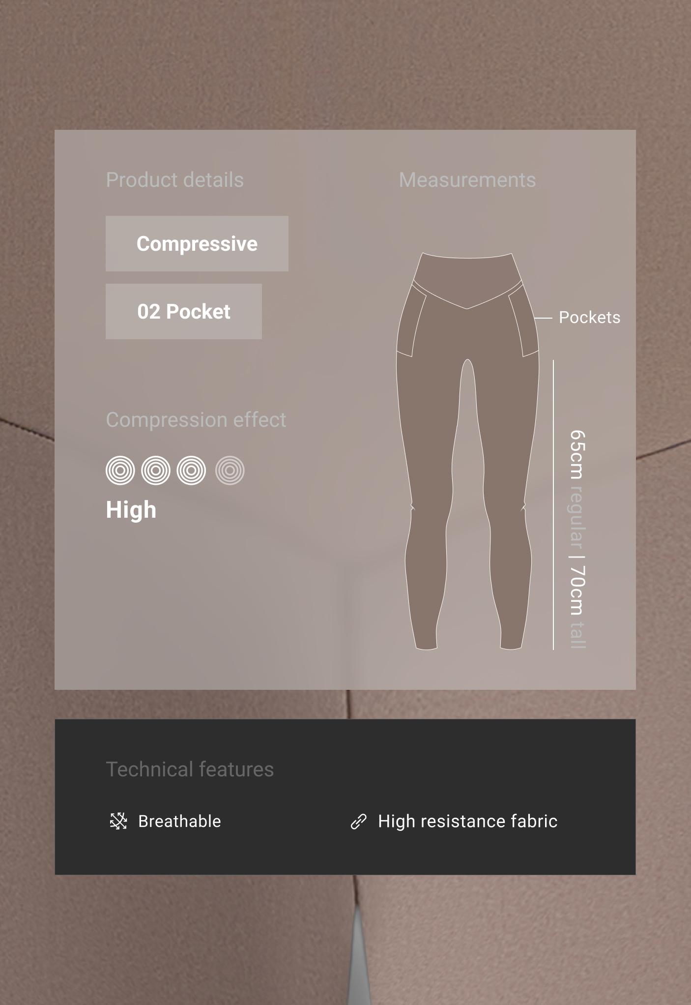 Compressive High-Rise-Leggings mit Pocket Compressive High-Rise-Leggings mit Pocket