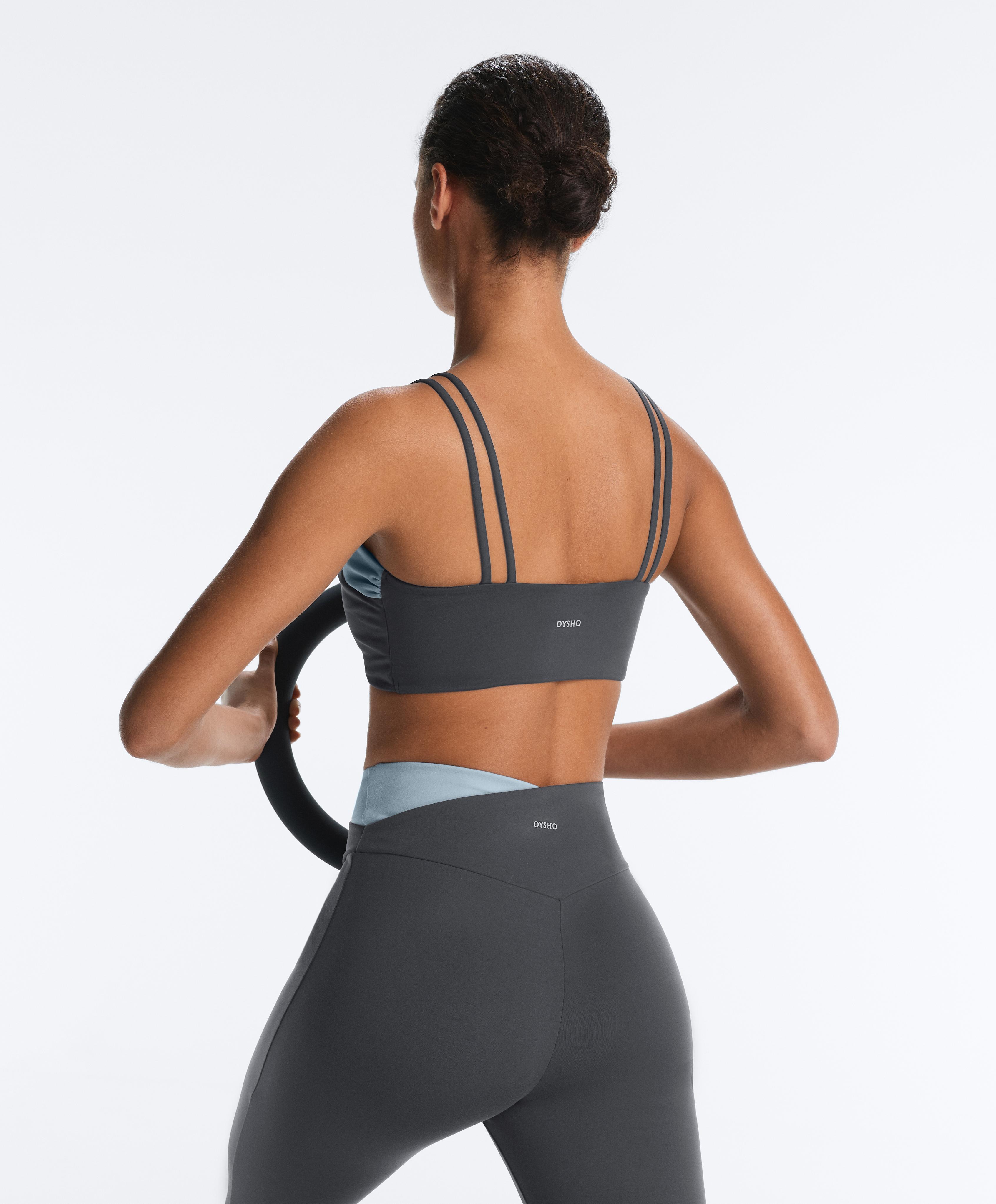 Medium-support Comfortlux sports bra — ASPHALT