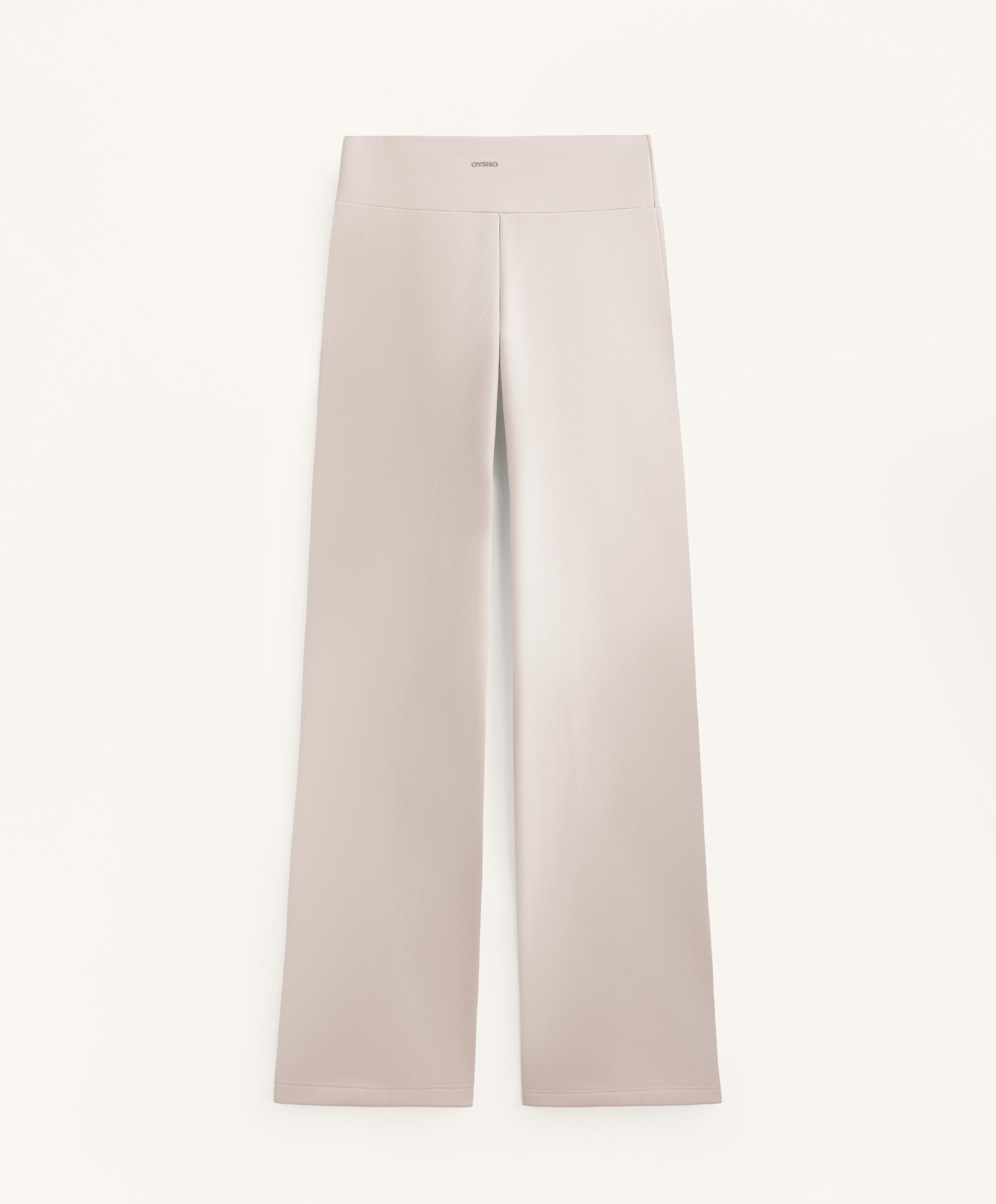 Bootcut seamless high rise super extra Warm trousers — PALE MINK