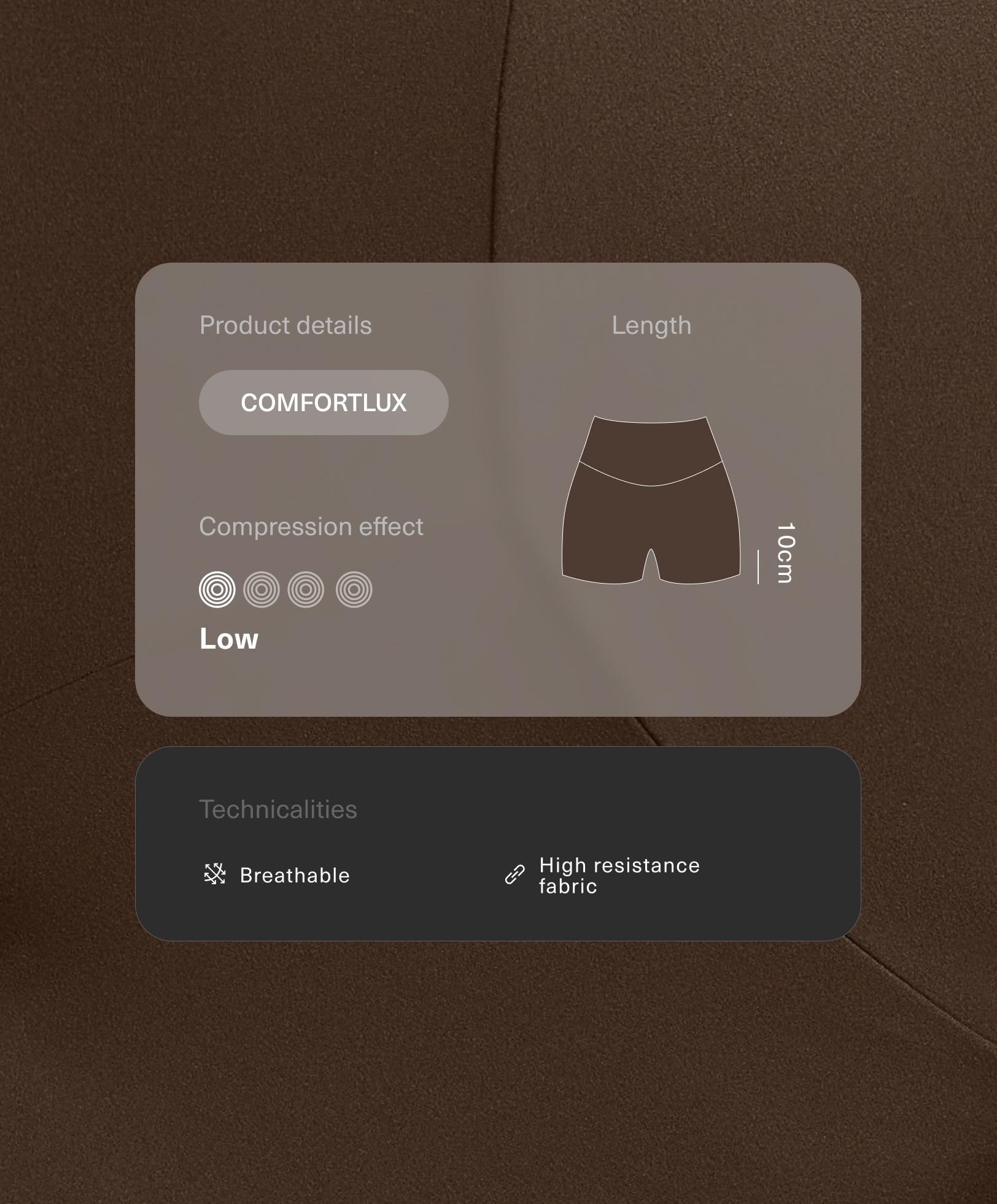 High-waisted Comfortlux 10 cm hot pants