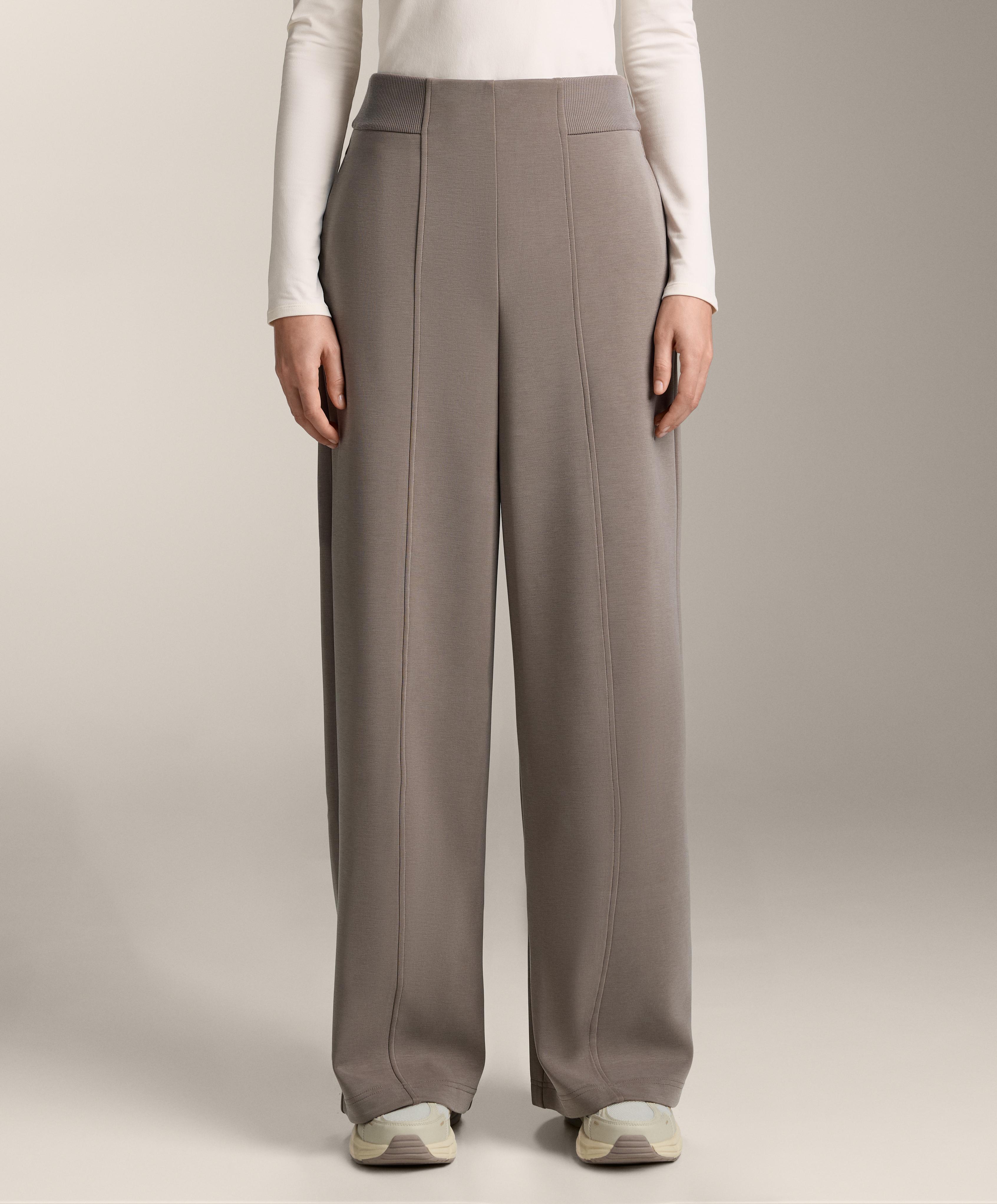 Pantalón super high rise rib lateral con modal brushed