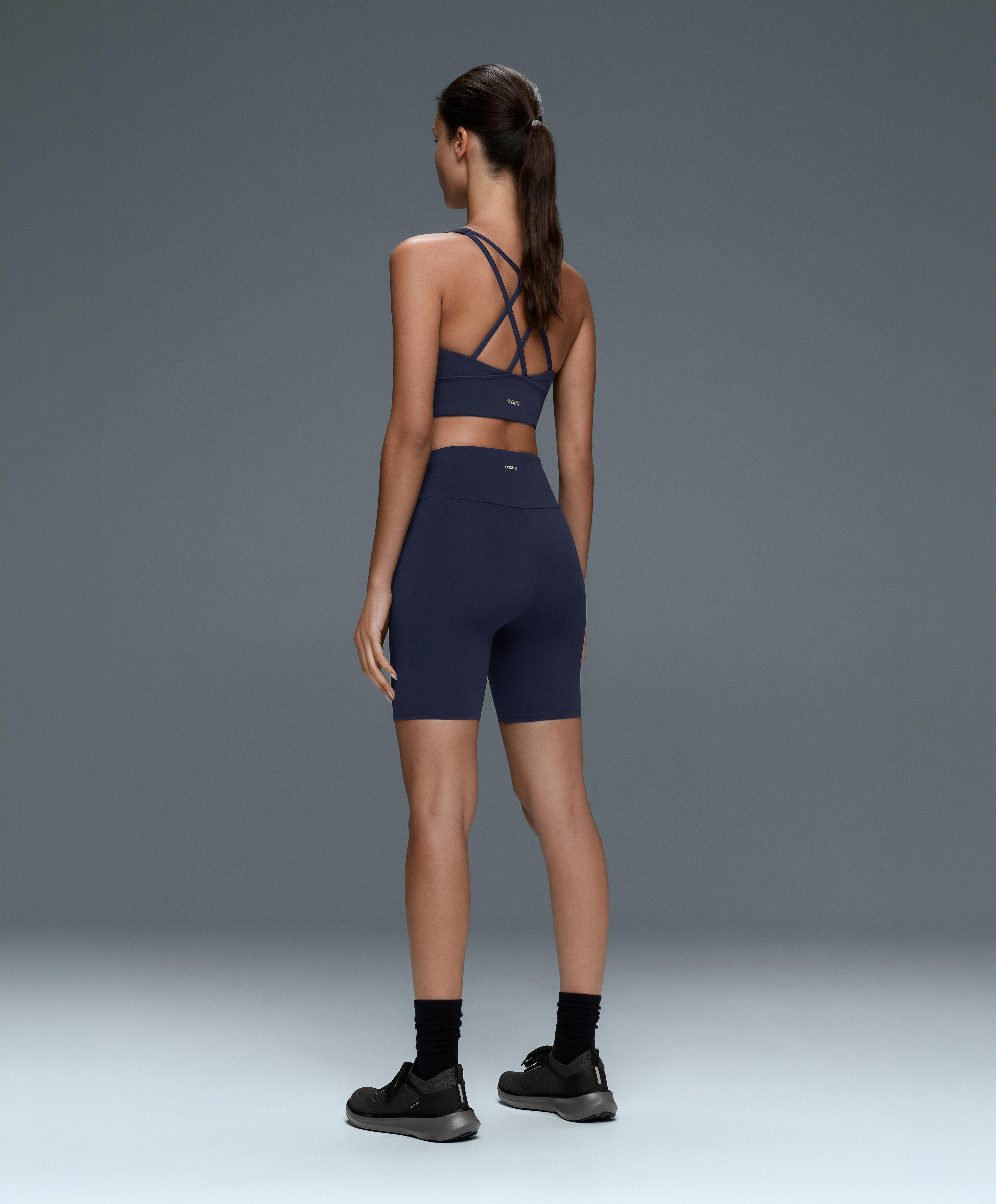 Comfortlux high-rise 20cm biker leggings — NAVY BLUE