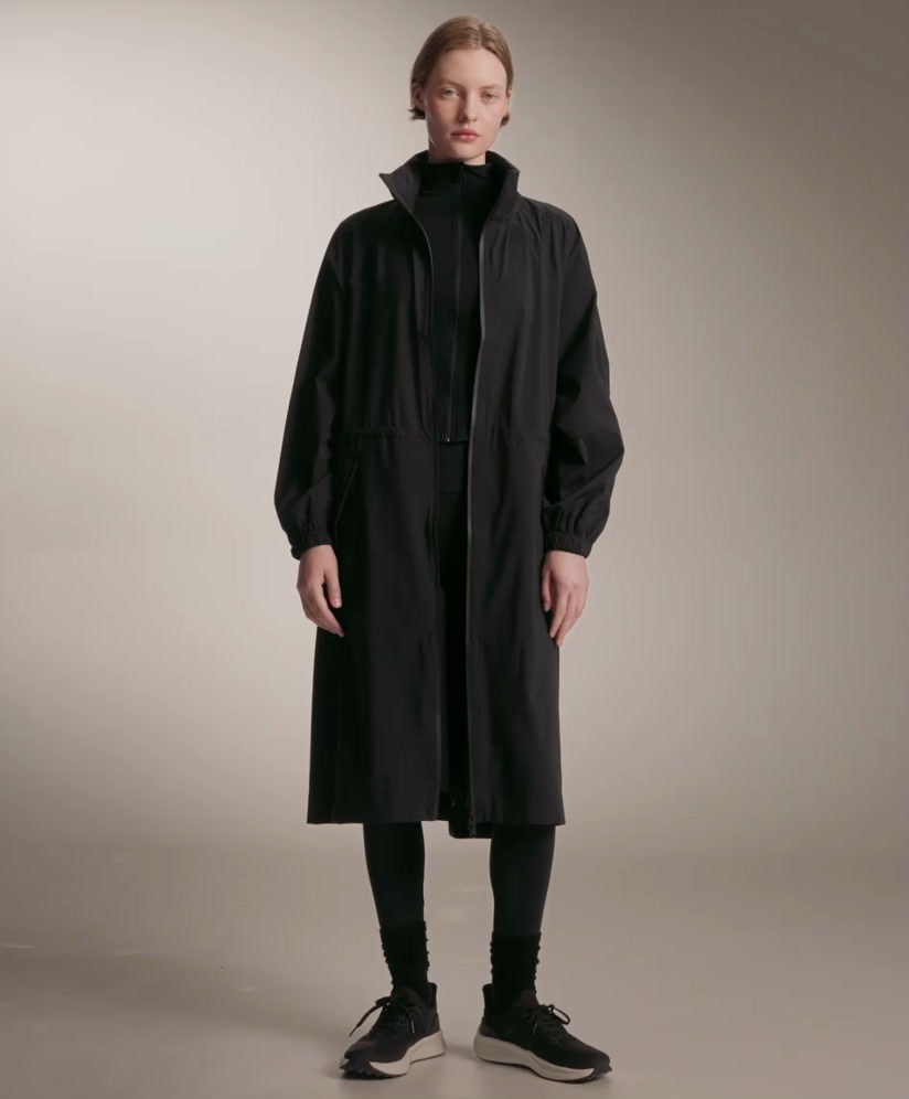 Long packable super extra lightweight 10k waterproof jacket