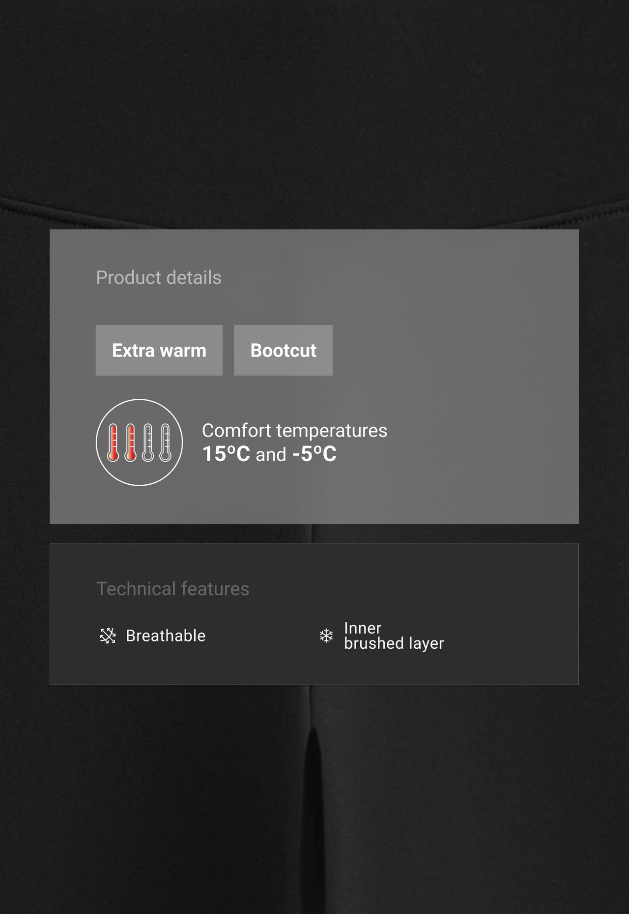 Super High Rise Bootcut Extra warm Seamless trousers — BLACK