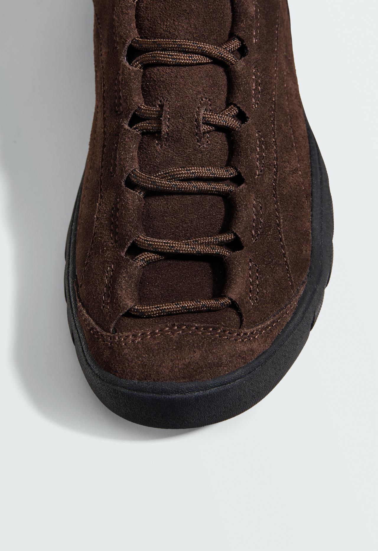 Split-leather trainers — BROWN