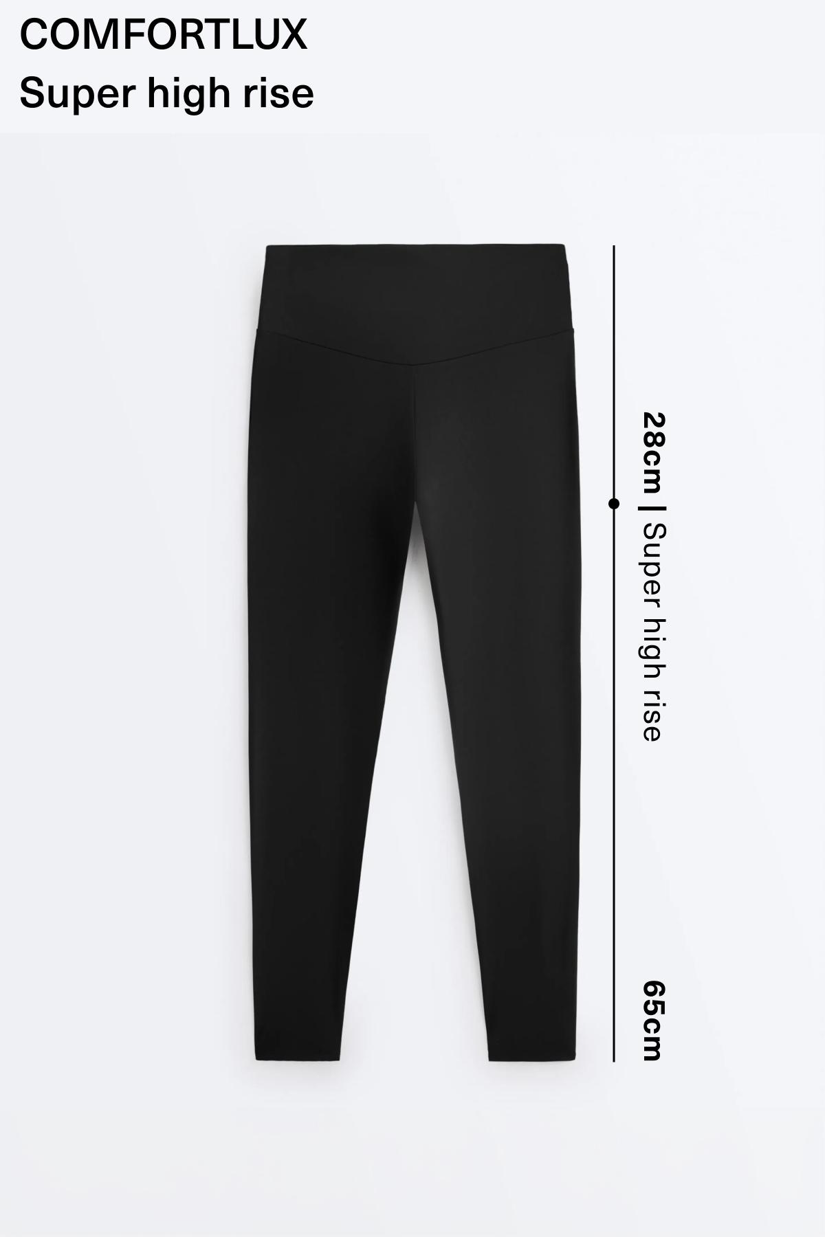 Comfortlux super high-rise ankle-length leggings — BLACK