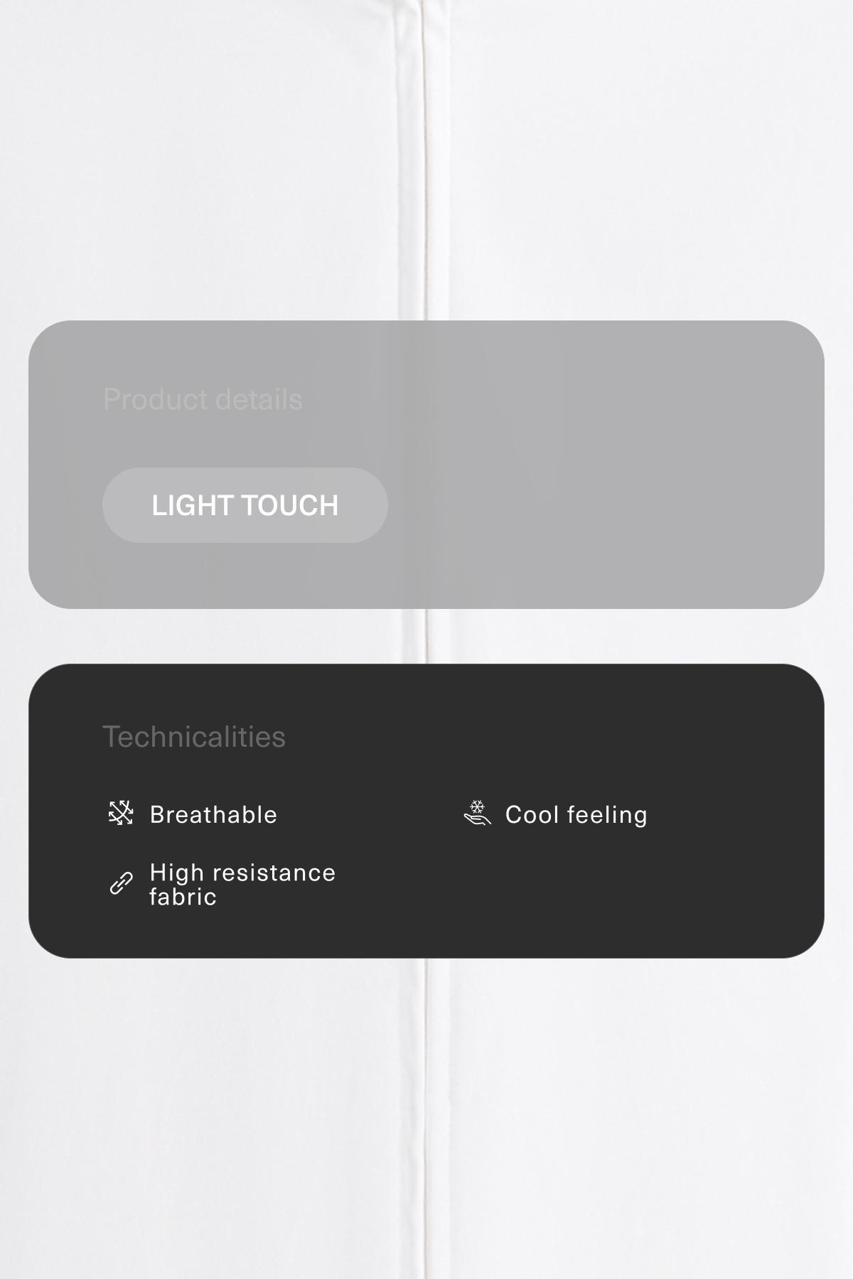 Short Light Touch technical jacket — WHITE