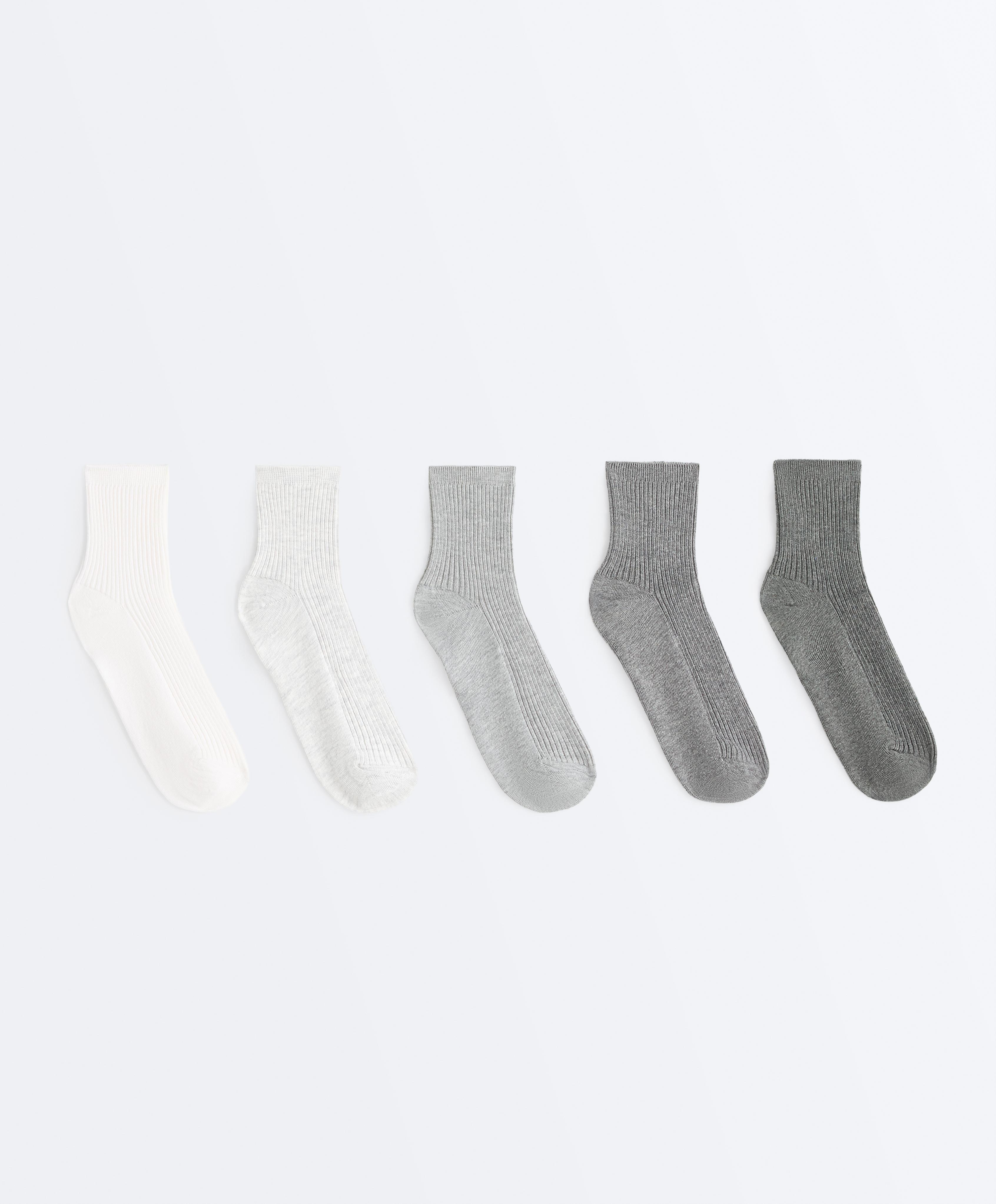 5 pairs of quarter socks with cotton