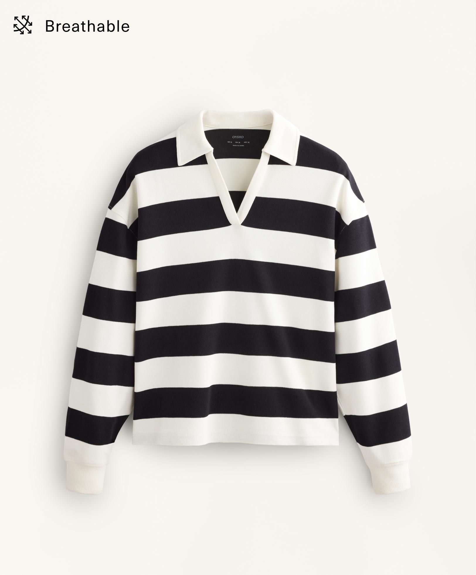 Striped piqué polo shirt with cotton Striped piqué polo shirt with cotton