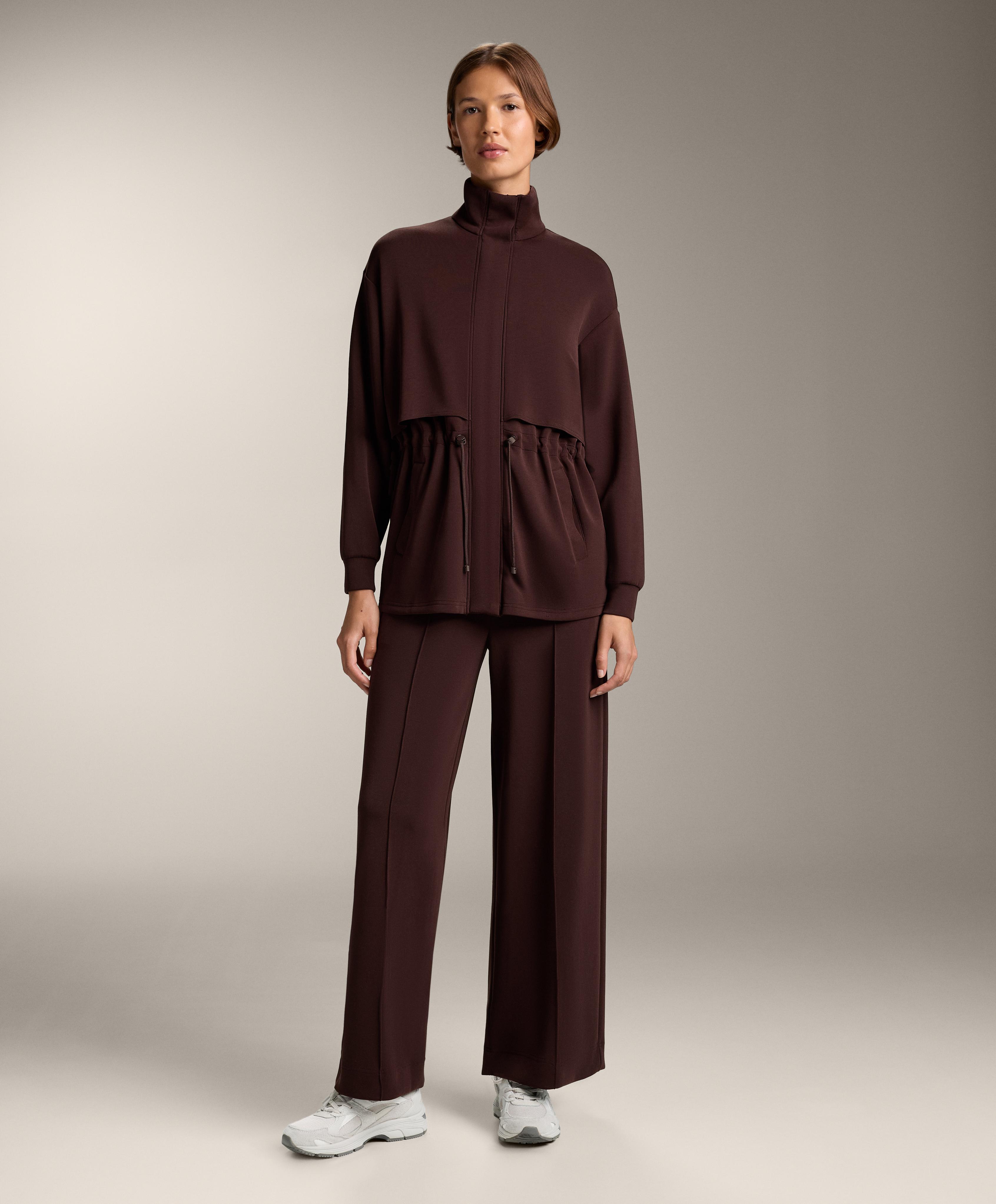 Gerader Total Look mit Mittelnaht aus Modal in Granatrot