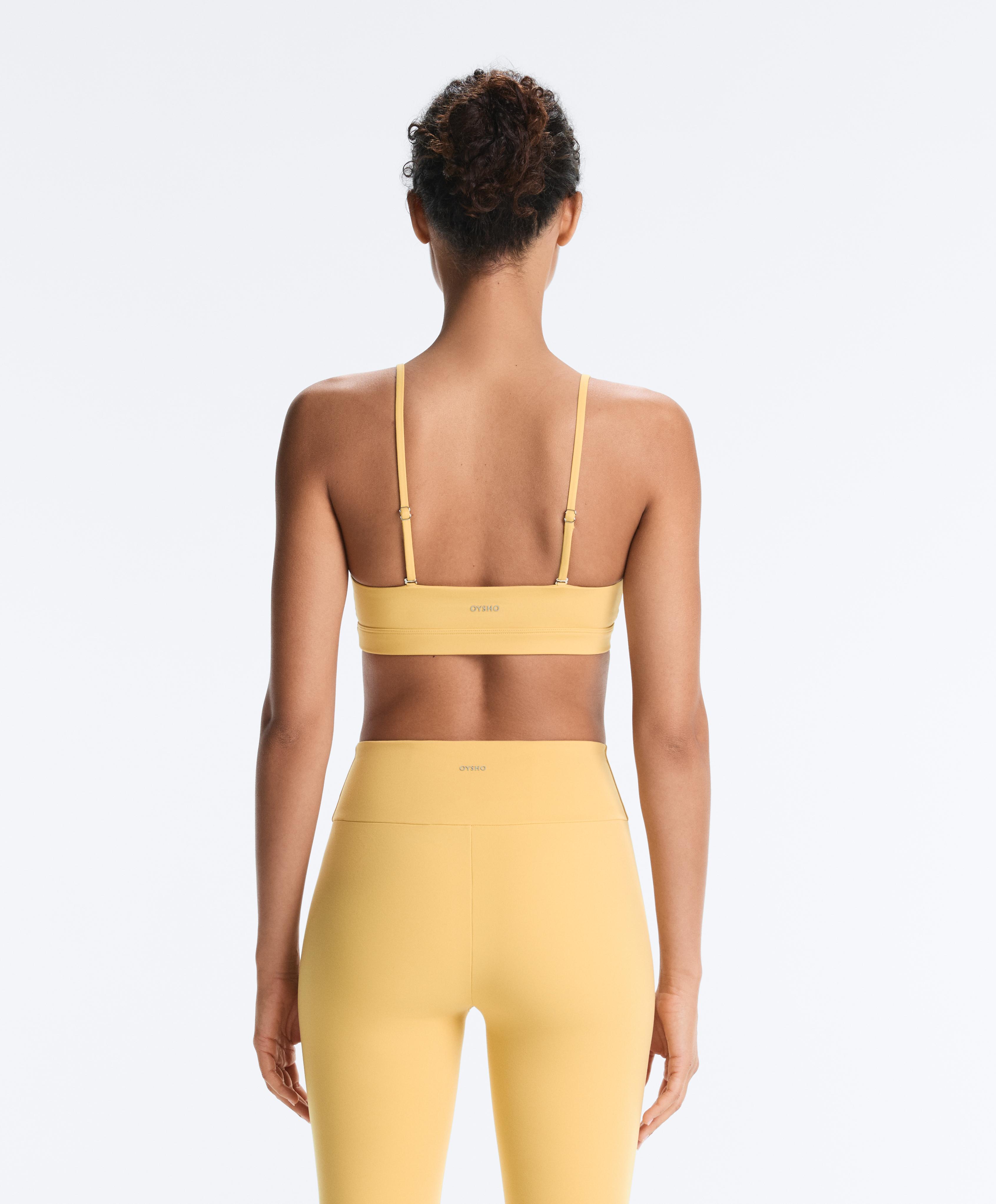 Low-support Comfortlux sports bra with straps — MID-YELLOW