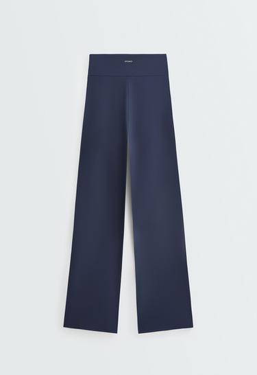 High-rise Comfortlux straight-leg trousers — NAVY BLUE 8