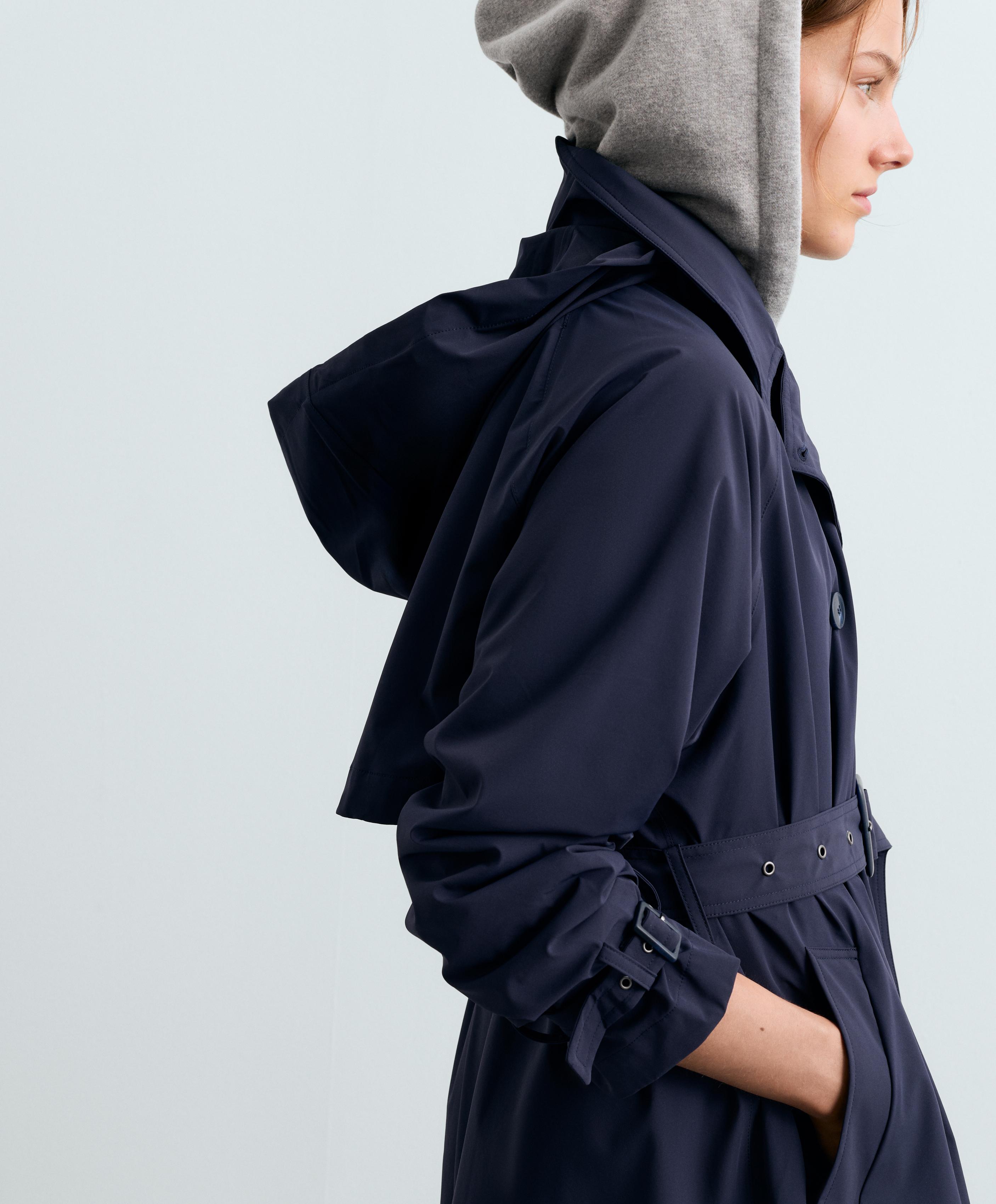 Extra lightweight 10k waterproof long jacket — MIDNIGHT BLUE