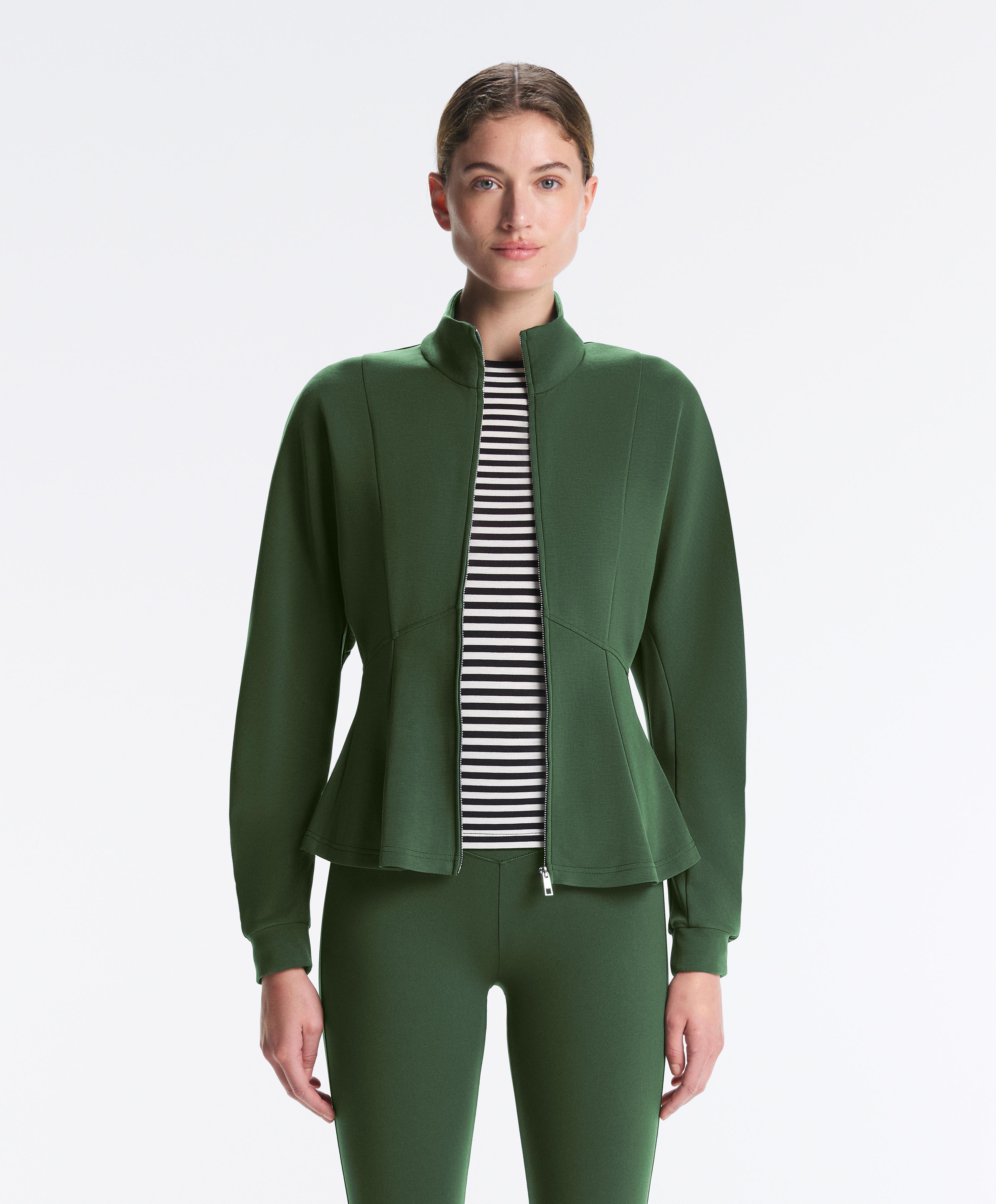 Fitted waist jacket with soft-touch modal